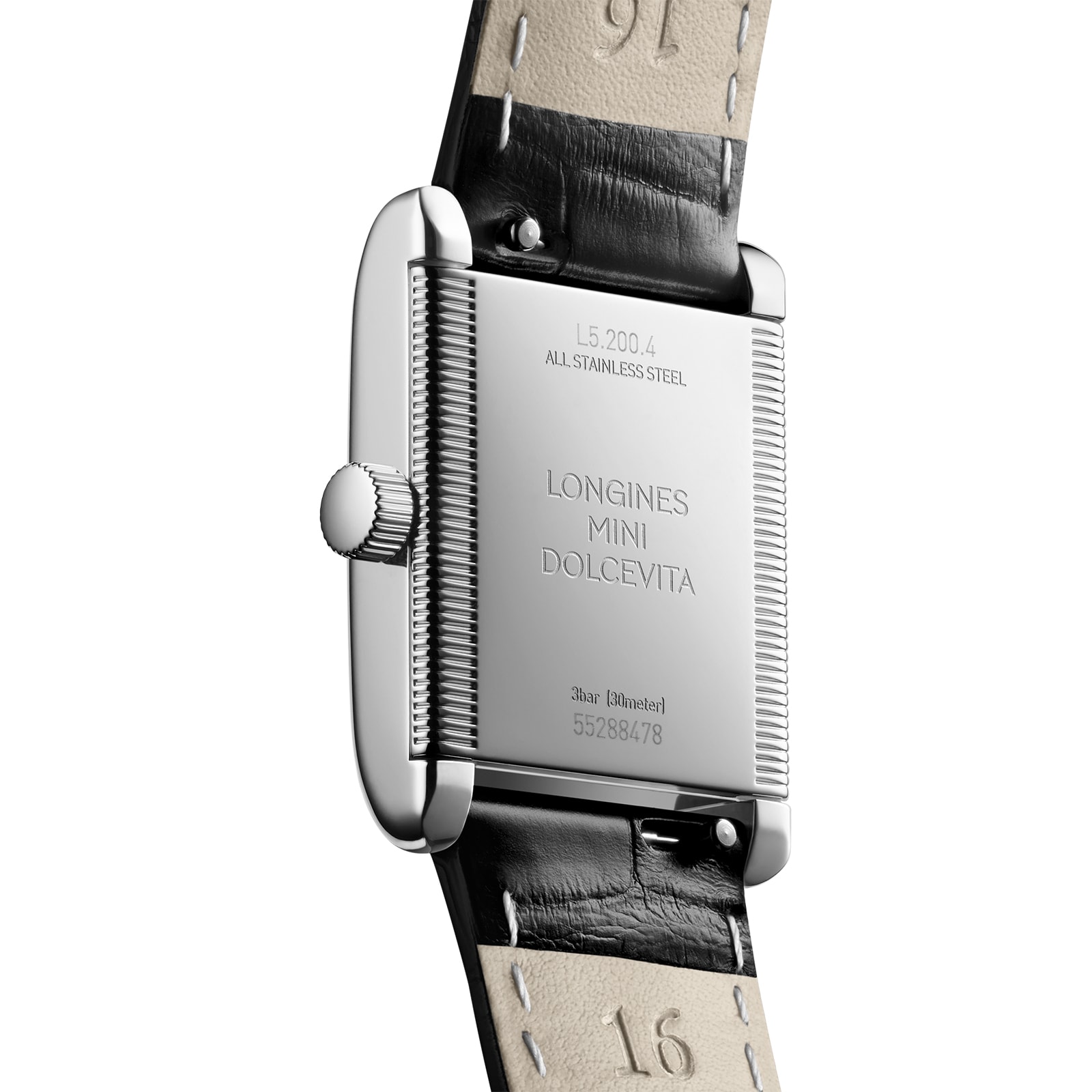 Replica Longines Mini Dolce Vita 21.5mm X 29mm Ladies details Silver Black Alligator L52004752 5 Replica Longines Mini Dolce Vita 21.5mm X 29mm Ladies details Silver Black Alligator L52004752
