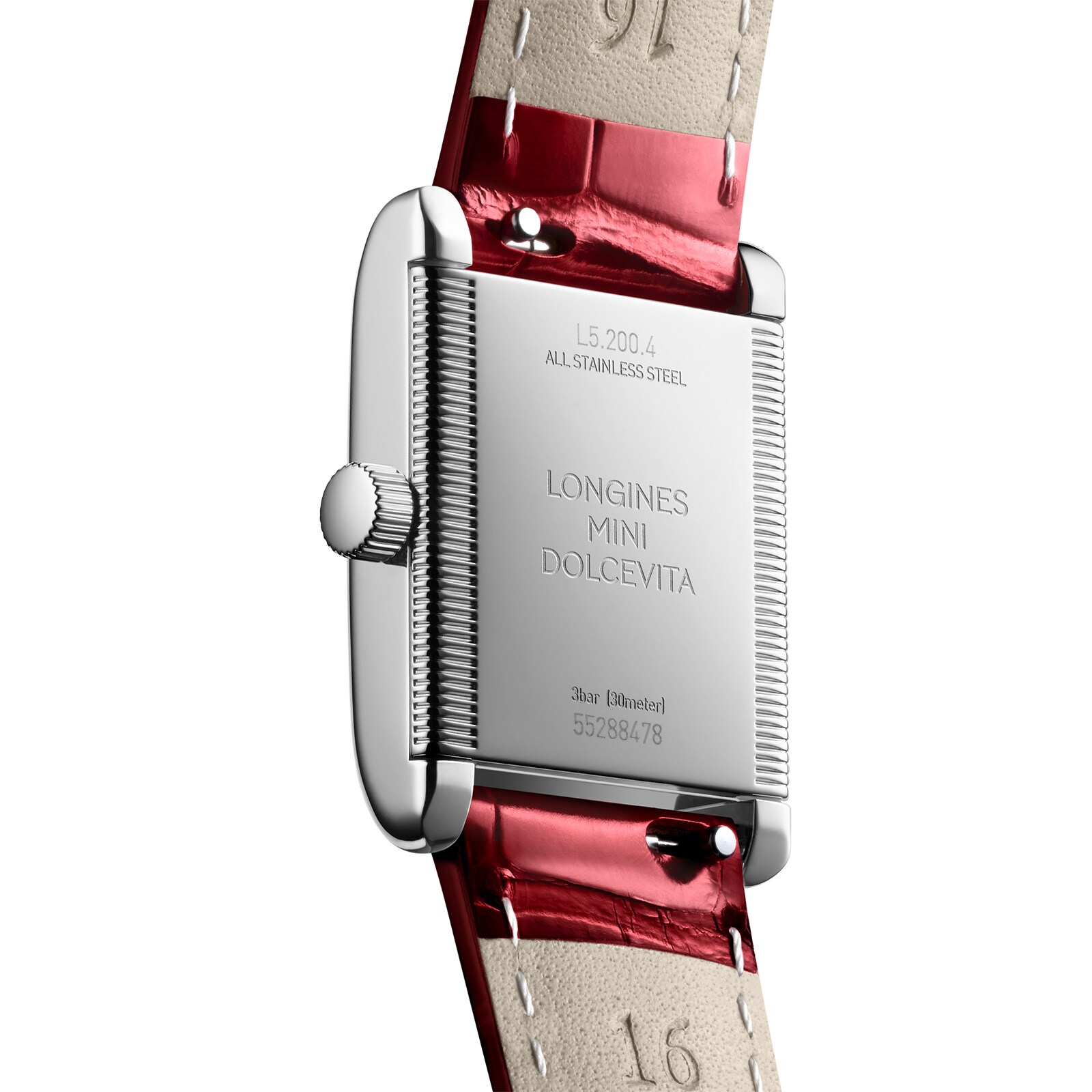 Replica Longines Mini Dolce Vita 21.5mm X 29mm Ladies details Silver Red Alligator L52004715 5 Replica Longines Mini Dolce Vita 21.5mm X 29mm Ladies details Silver Red Alligator L52004715