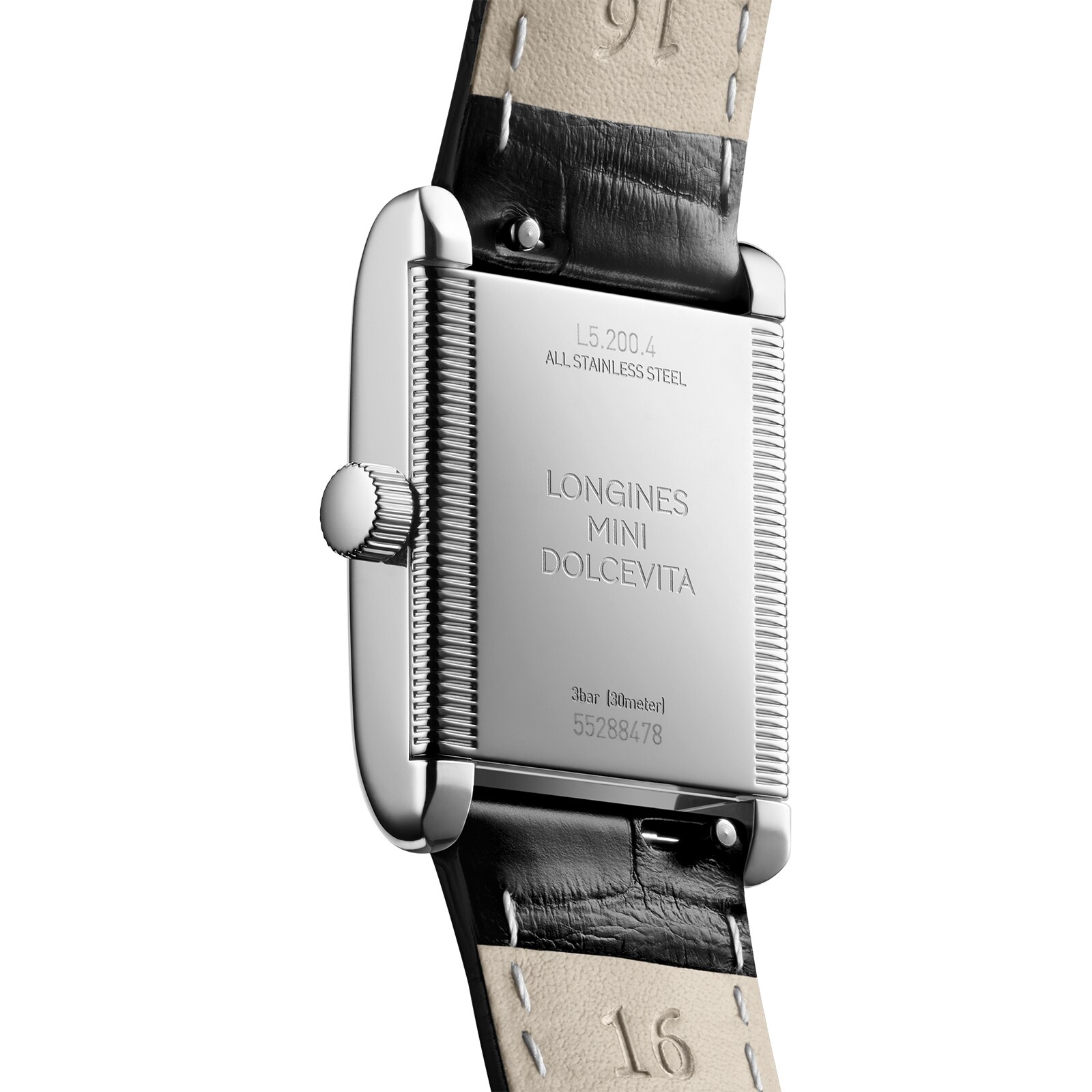 Replica Longines Mini Dolce Vita 21.5mm X 29mm Ladies details Silver Black Alligator L52004712 5 Replica Longines Mini Dolce Vita 21.5mm X 29mm Ladies details Silver Black Alligator L52004712