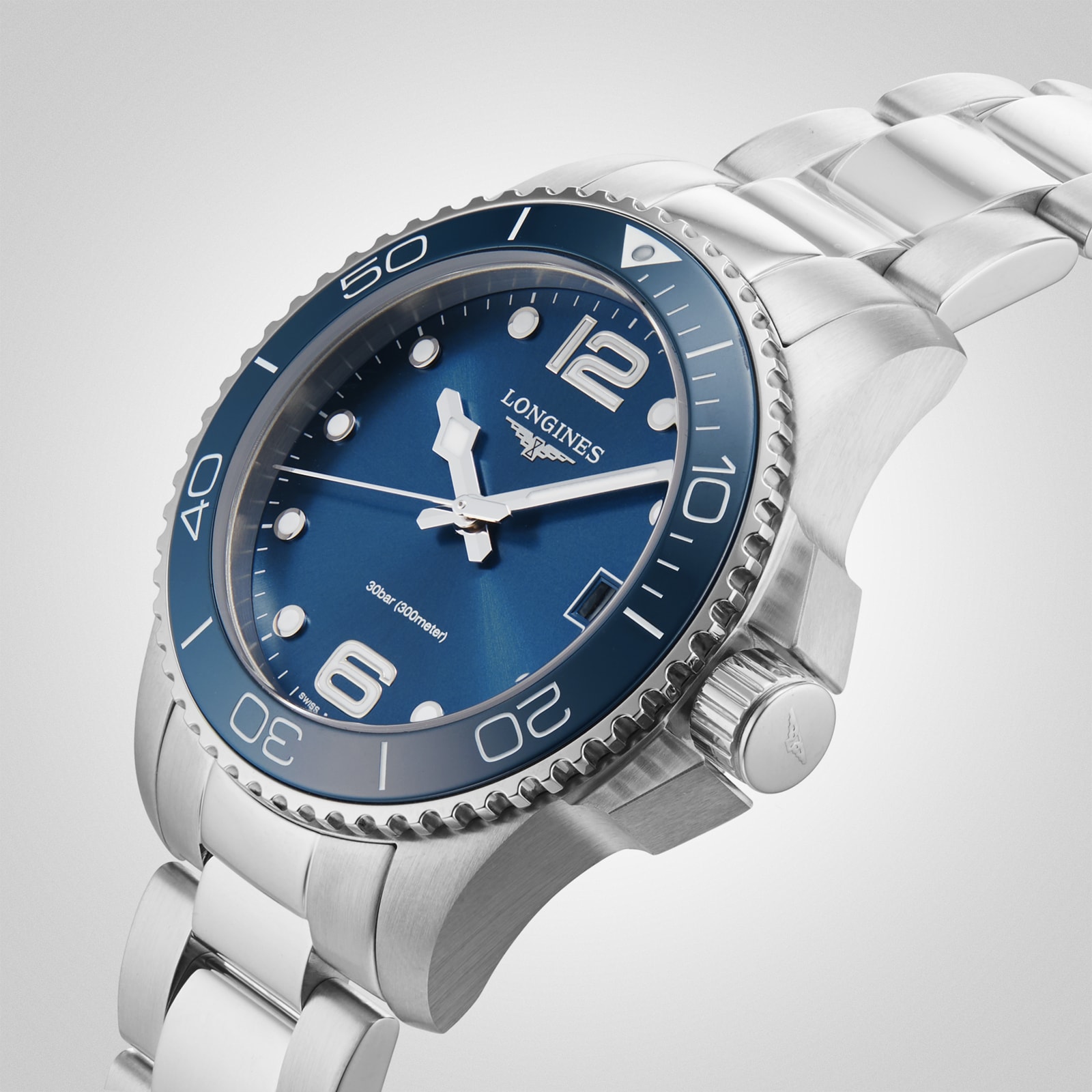 Replica Longines Hydroconquest 32mm Ladies details Blue L33704966