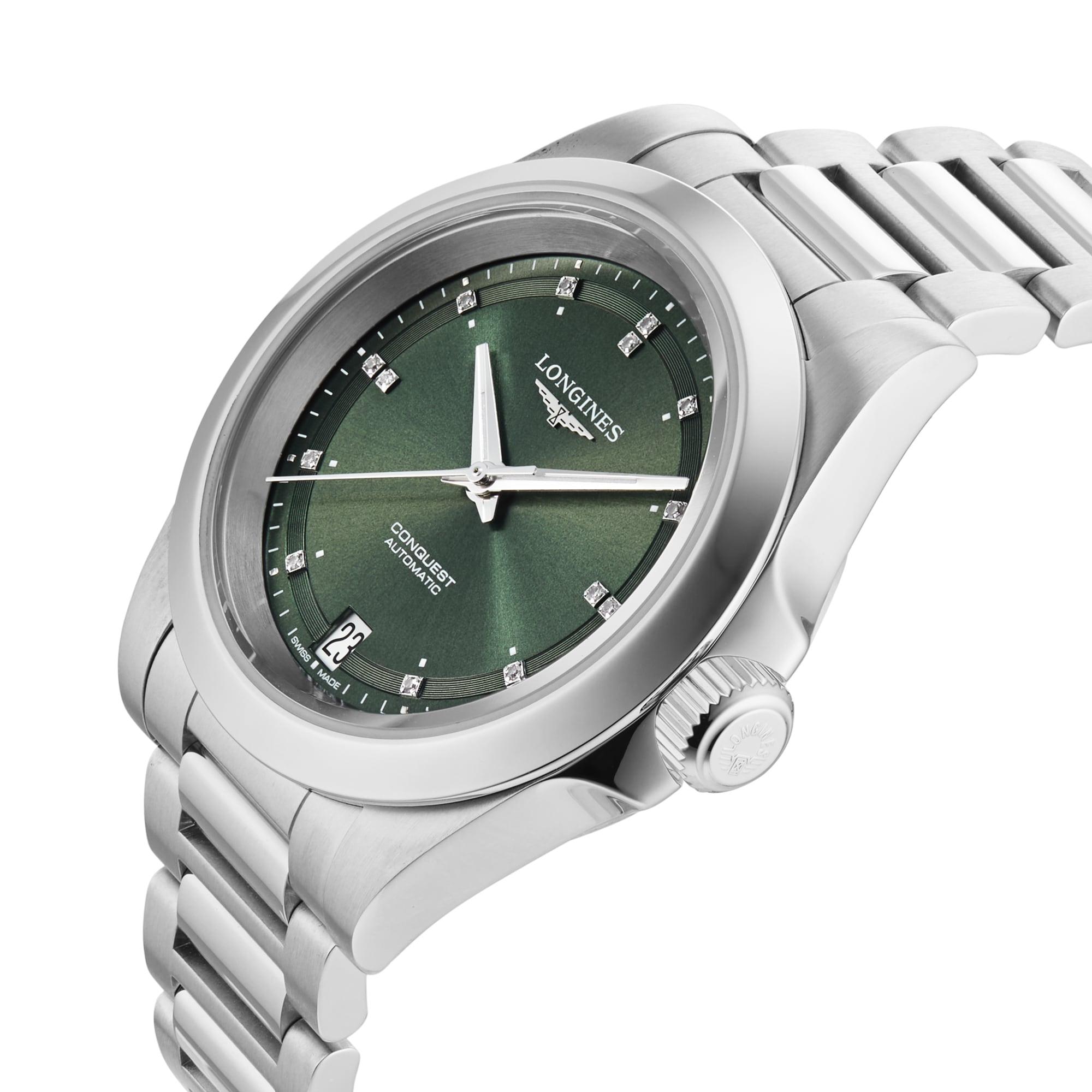 Replica Longines Conquest 34mm Ladies details Green L34304076