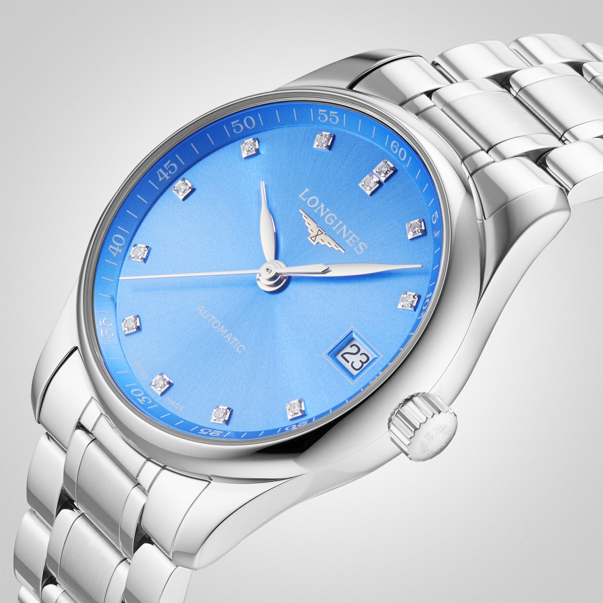 Replica Longines Master Collection 34mm Ladies details Blue L23574986