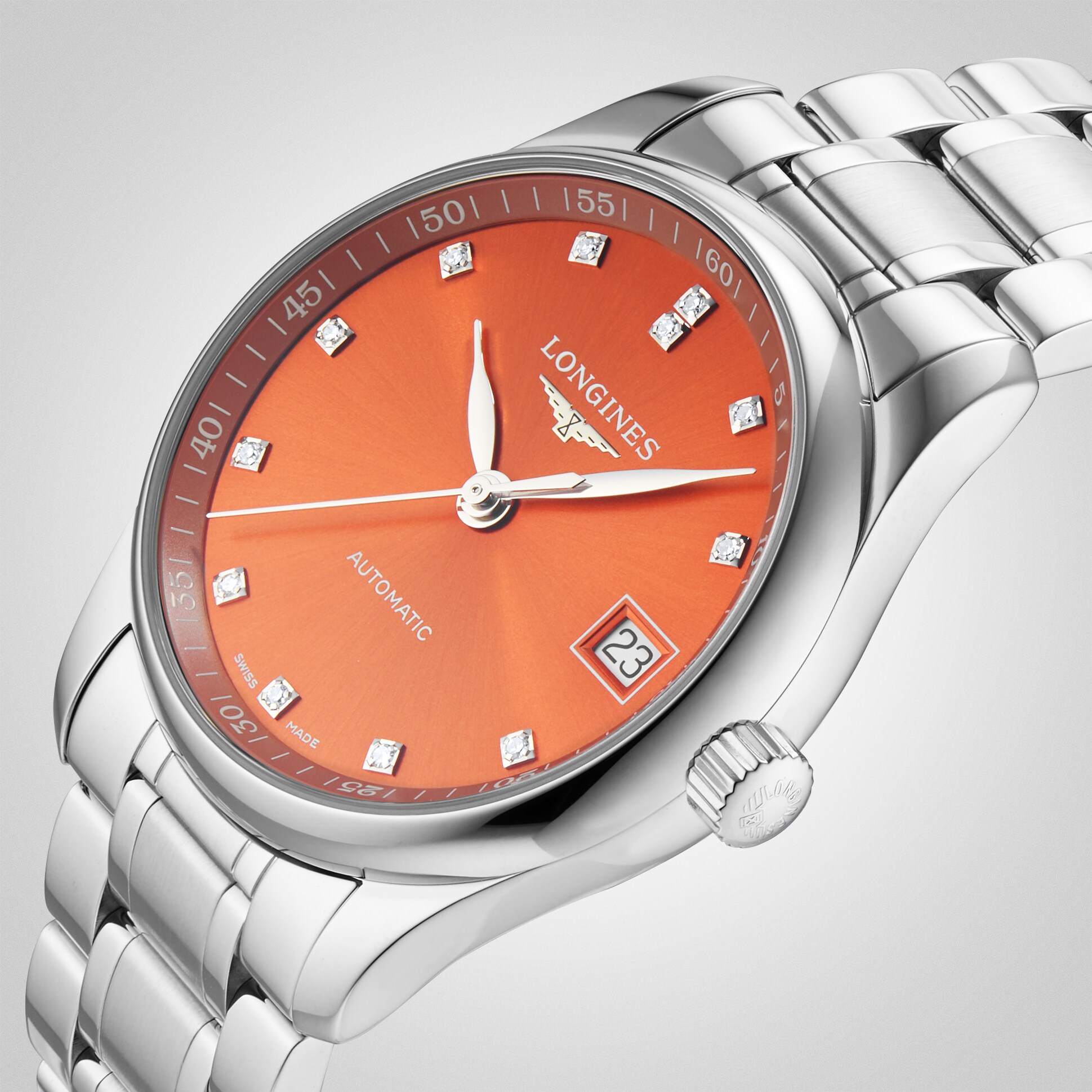 Replica Longines Master Collection 34mm Ladies details Orange L23574086 5 Replica Longines Master Collection 34mm Ladies details Orange L23574086