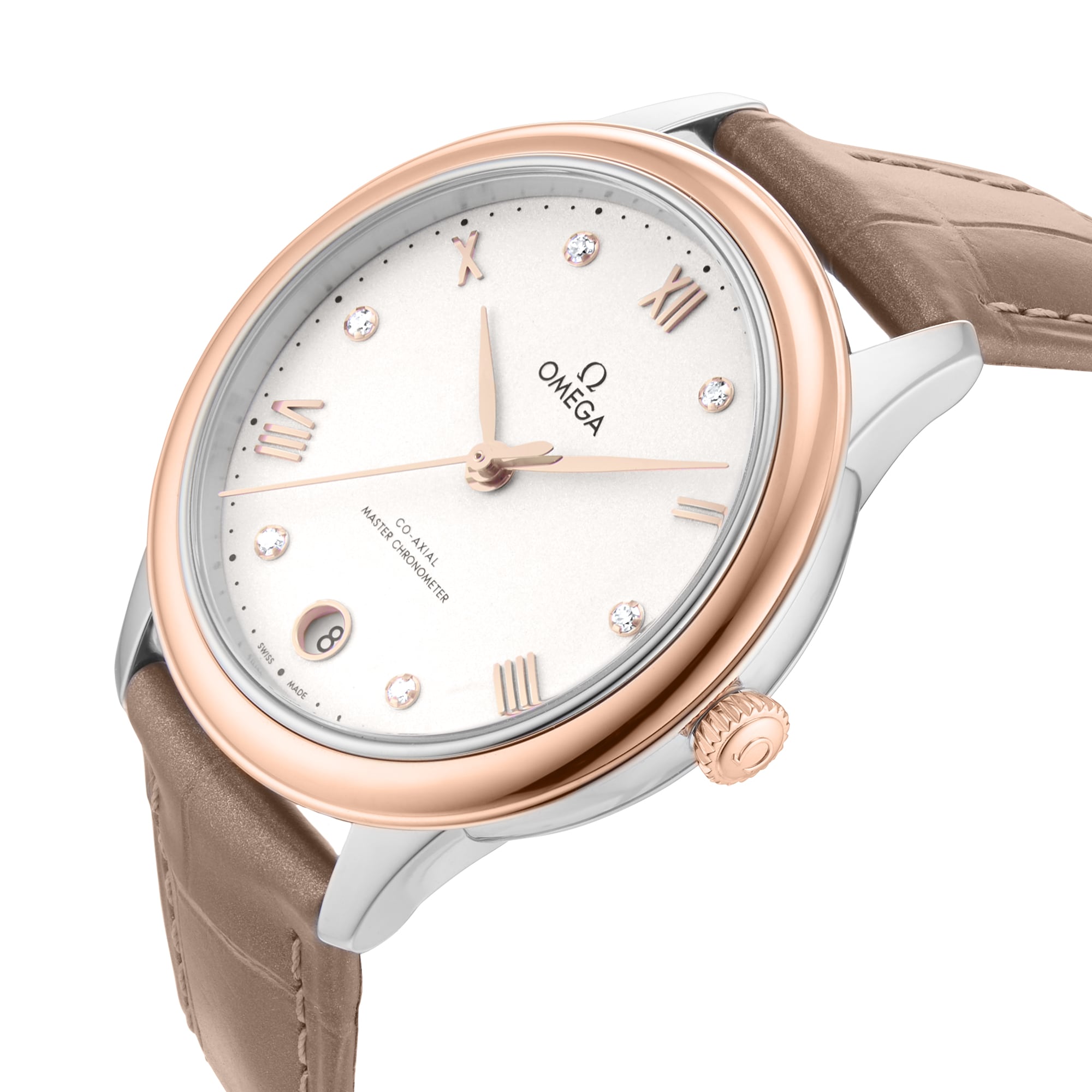 Replica Omega De Ville Prestige 34mm Ladies details Silver O43423342052001