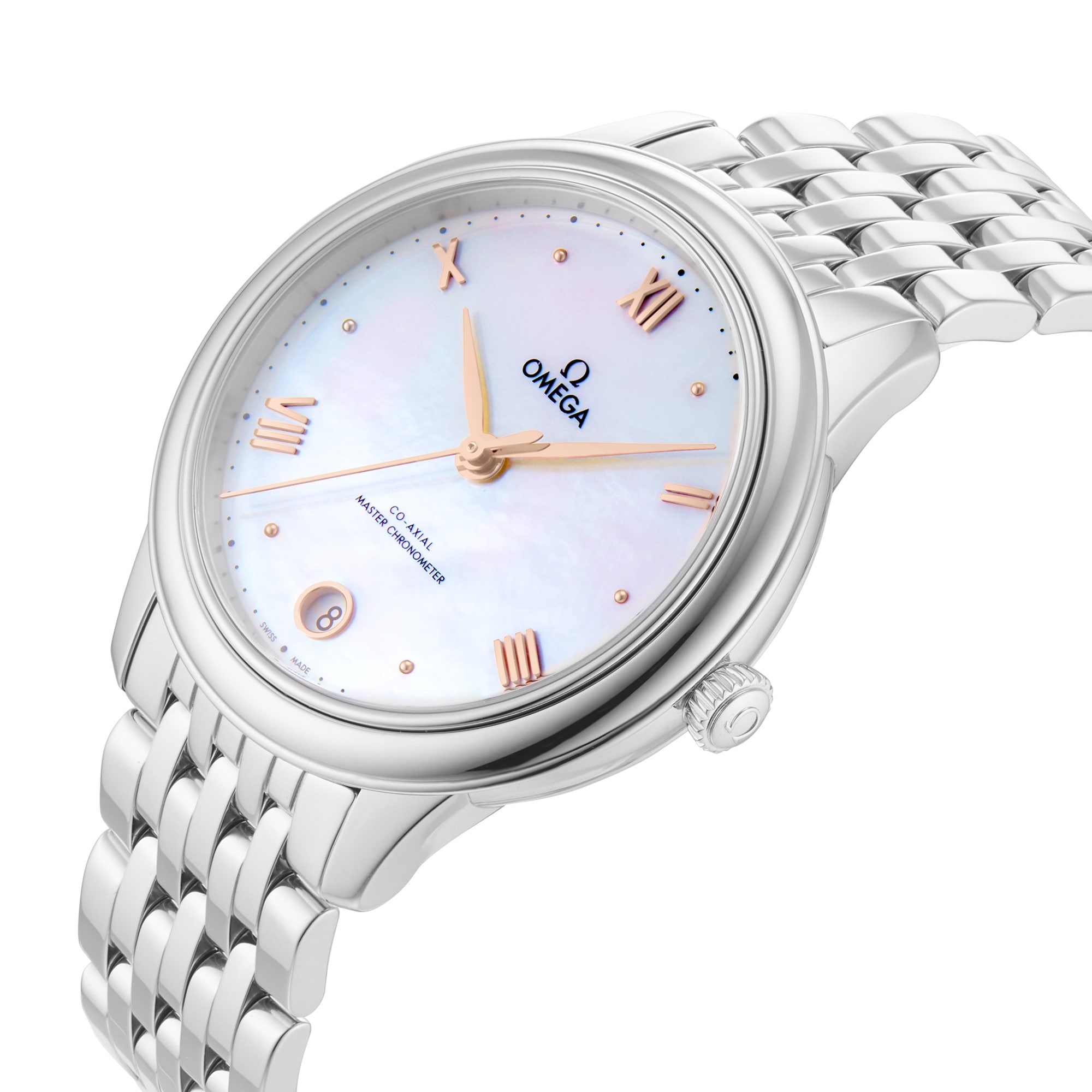 Replica Omega De Ville Prestige Co-Axial Master Chronometer 34mm Ladies details Mother Of Pearl O43410342005001 5 Replica Omega De Ville Prestige Co-Axial Master Chronometer 34mm Ladies details Mother Of Pearl O43410342005001