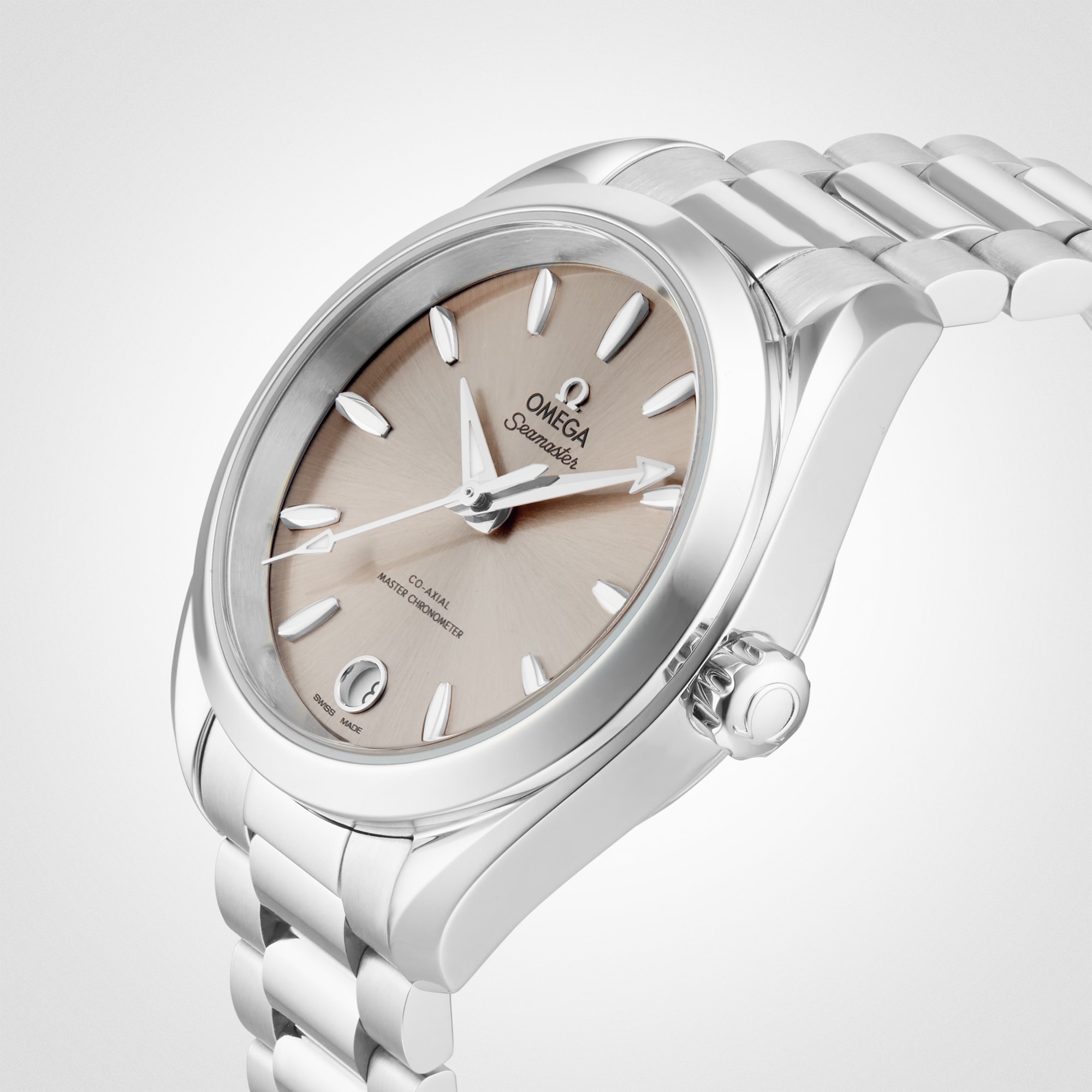 Replica Omega Seamaster Aqua Terra 150m Co-Axial Master Chronometer 34mm Ladies details Ivory O22010342009001 5 Replica Omega Seamaster Aqua Terra 150m Co-Axial Master Chronometer 34mm Ladies details Ivory O22010342009001