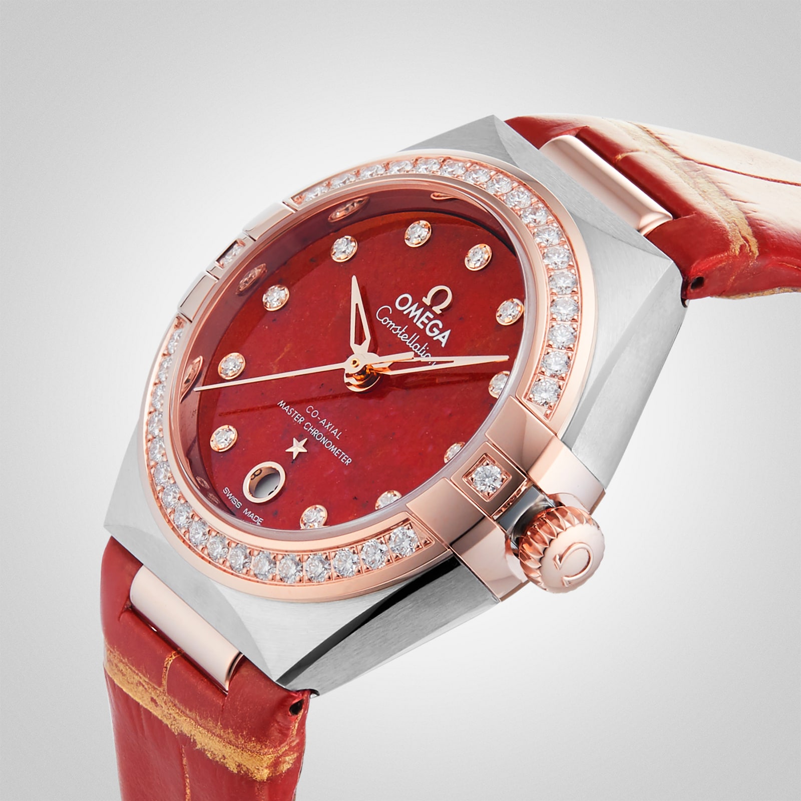 Replica Omega Constellation Co-Axial Master Chronometer 29mm Ladies details Red O13128292099002 5 Replica Omega Constellation Co-Axial Master Chronometer 29mm Ladies details Red O13128292099002