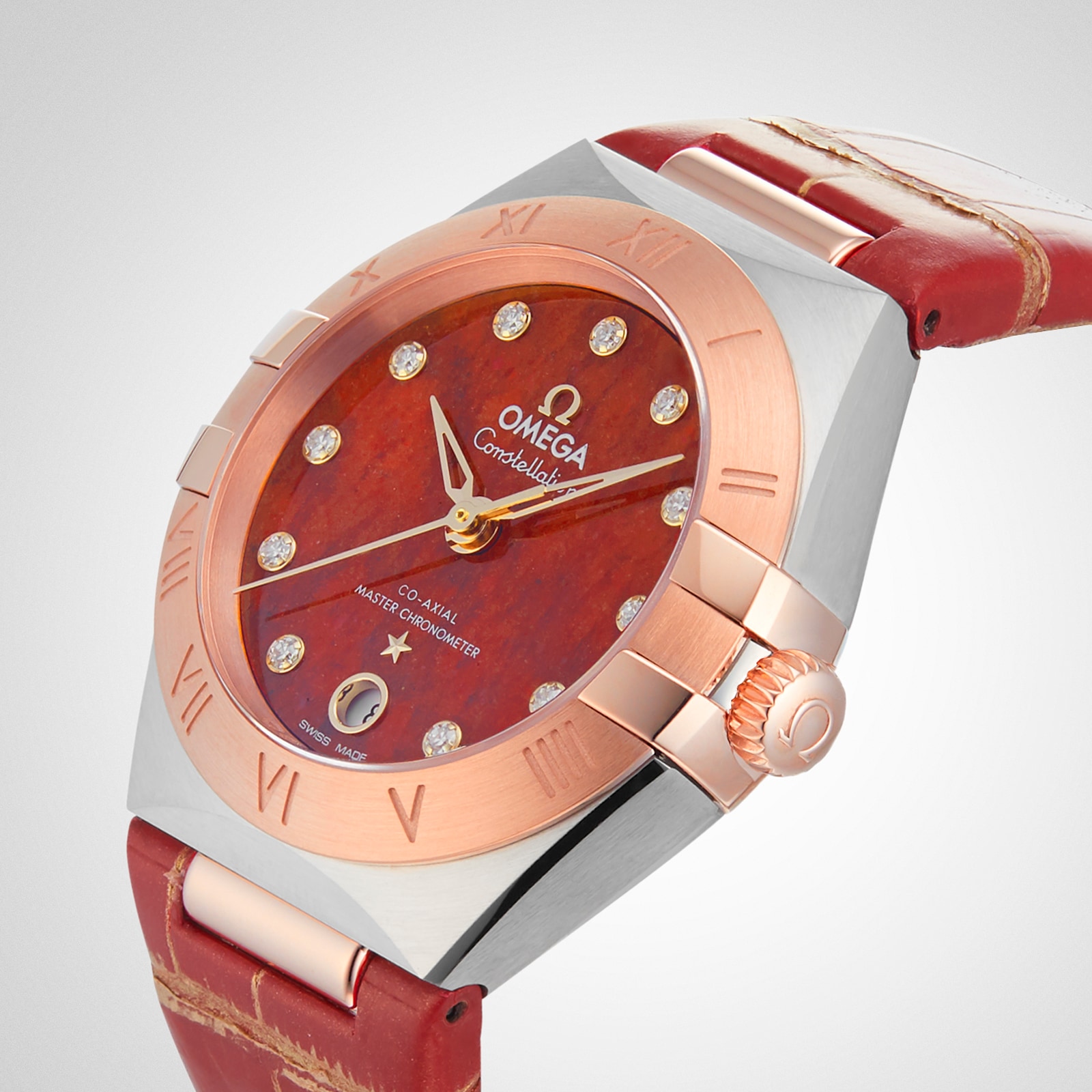 Replica Omega Constellation Co-Axial Master Chronometer 29mm Ladies details Red O13123292099002 5 Replica Omega Constellation Co-Axial Master Chronometer 29mm Ladies details Red O13123292099002