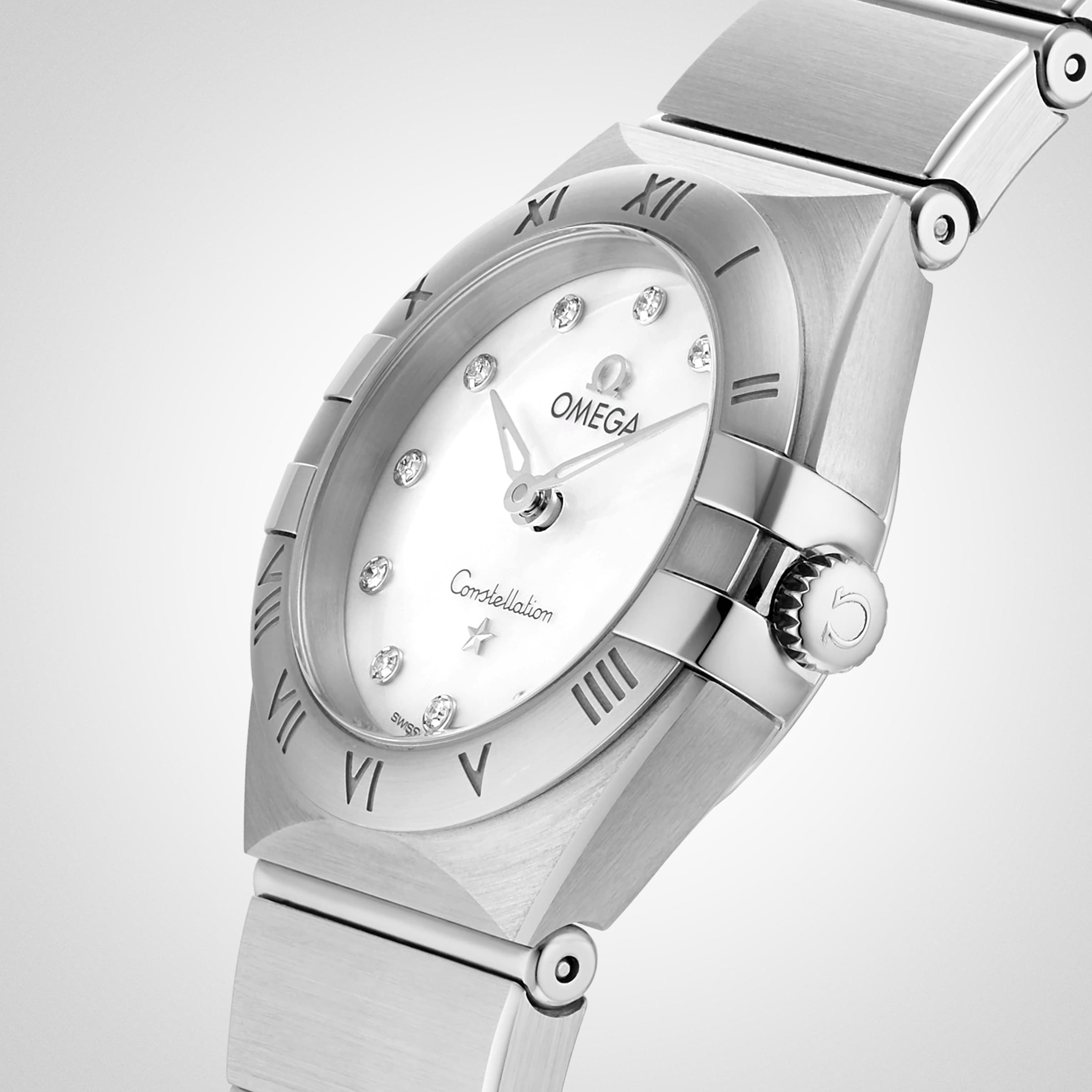 Replica Omega Constellation Manhattan 28mm Ladies details O13110286055001 5 Replica Omega Constellation Manhattan 28mm Ladies details O13110286055001