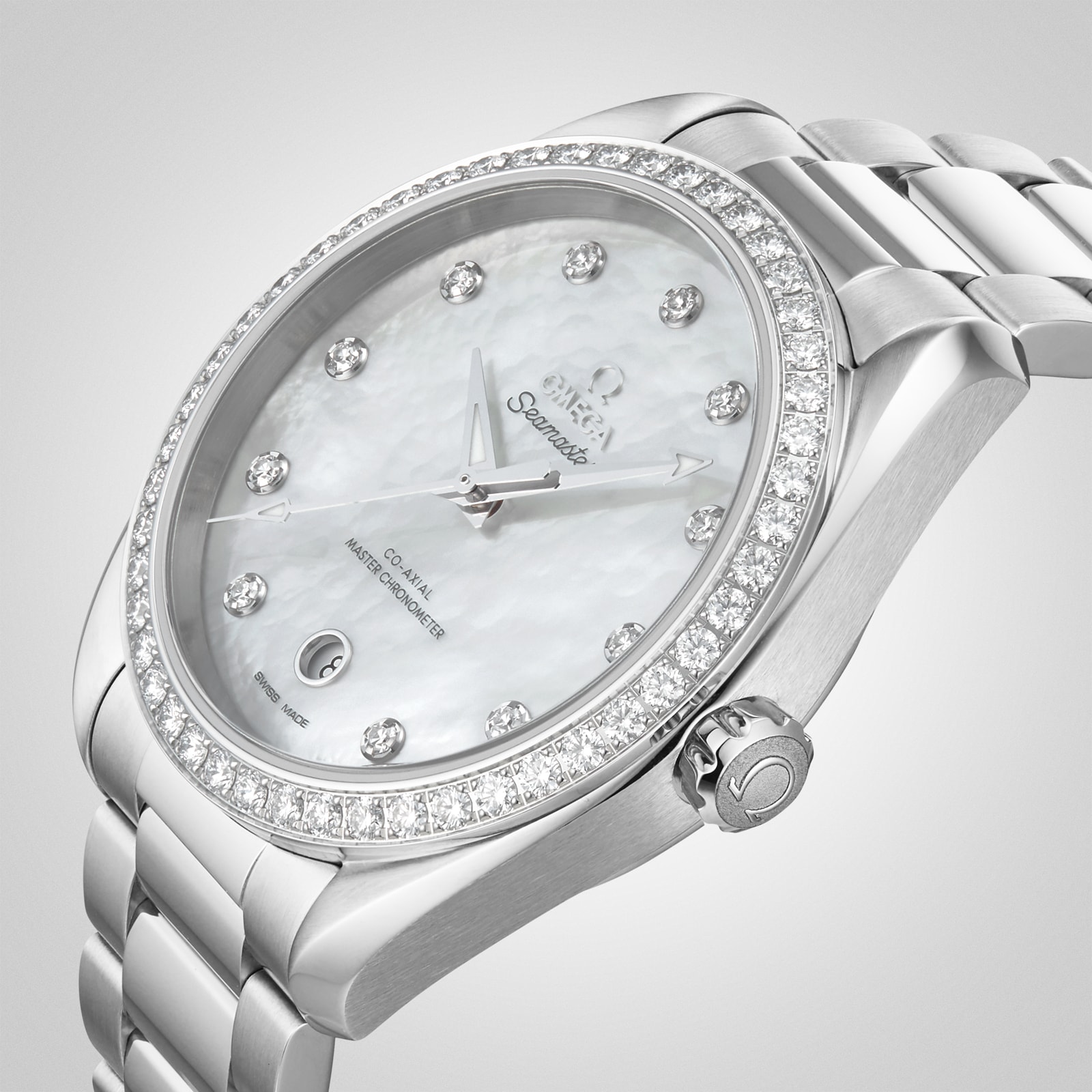Replica Omega Seamaster Aqua Terra Diamond 38mm Ladies details O22015382055001