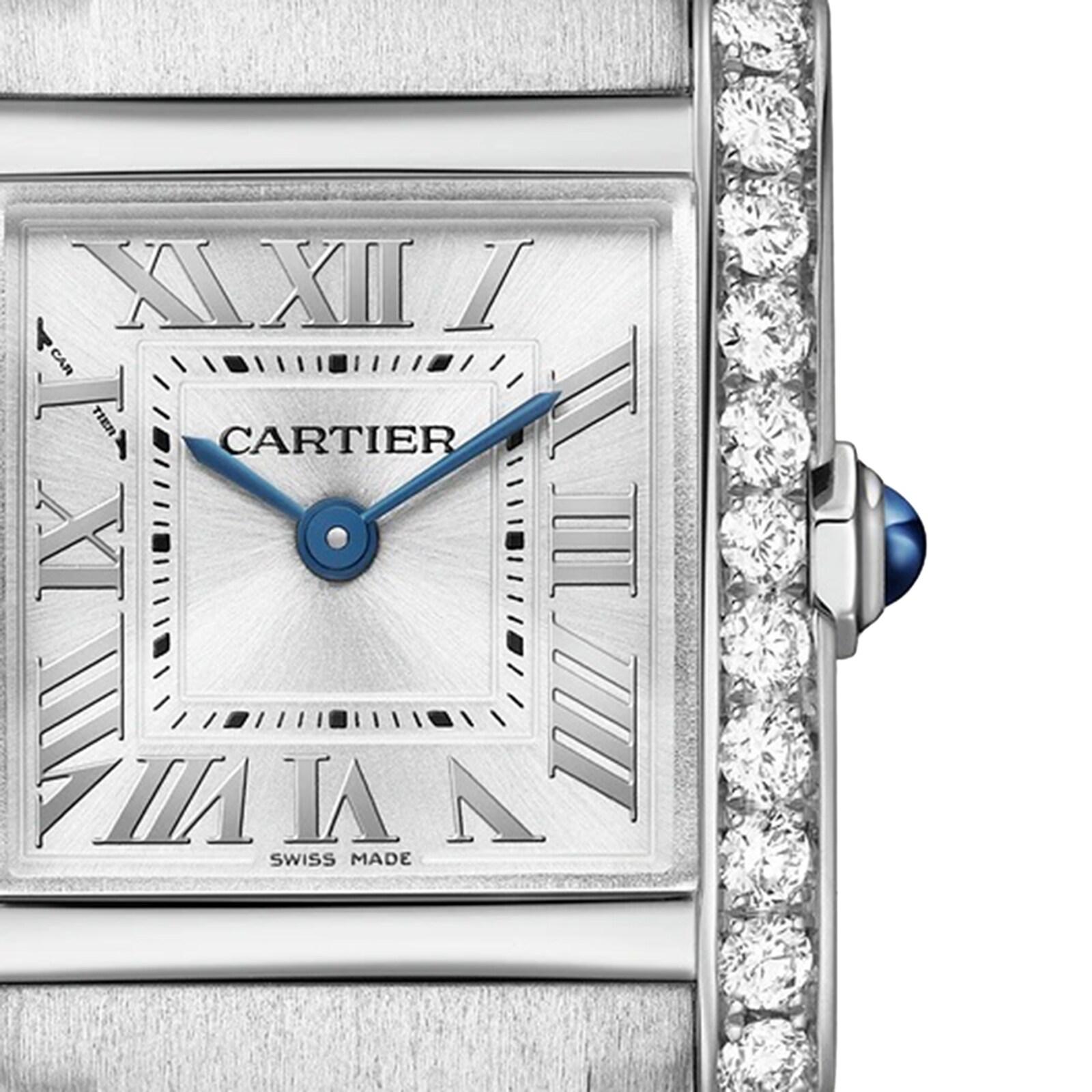 Replica Cartier Tank Francaise details small model quartz movement. W4TA0020