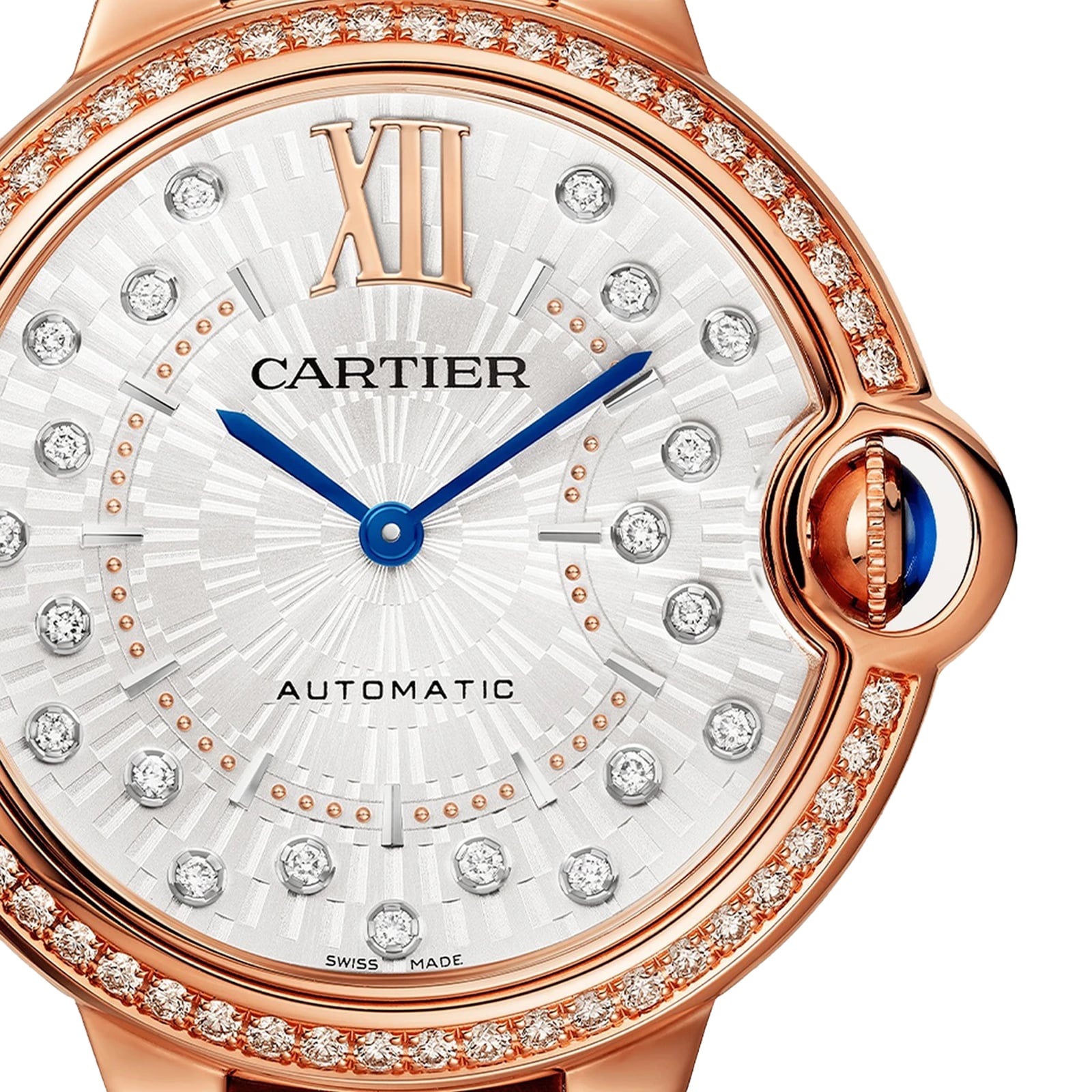 Replica Cartier Ballon Bleu De Cartier details 36mm Automatic Mechanical Movement Rose Gold Diamonds Leather WJBB0081 5 Replica Cartier Ballon Bleu De Cartier details 36mm Automatic Mechanical Movement Rose Gold Diamonds Leather WJBB0081