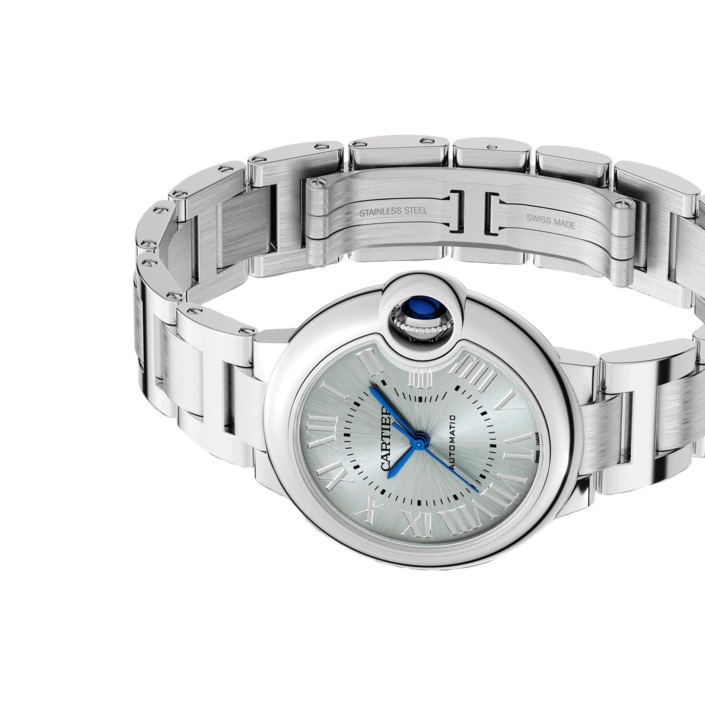 Replica Cartier Ballon Bleu De Cartier details 33mm Automatic Movement Steel WSBB0062 5 Replica Cartier Ballon Bleu De Cartier details 33mm Automatic Movement Steel WSBB0062