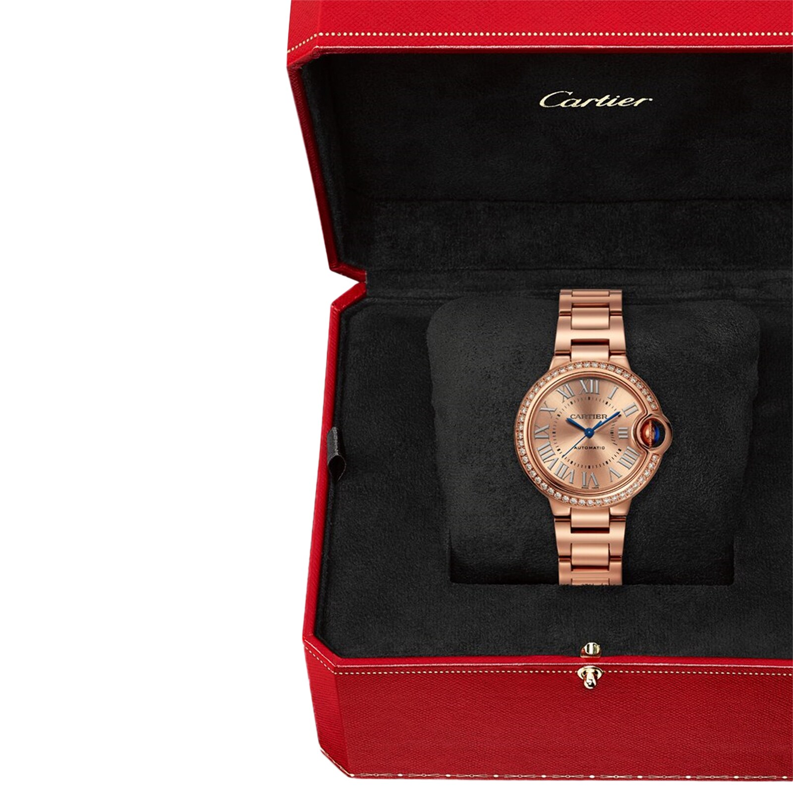 Replica Cartier Ballon Bleu De Cartier details 33mm Automatic Movement Rose Gold Diamonds WJBB0077 5 Replica Cartier Ballon Bleu De Cartier details 33mm Automatic Movement Rose Gold Diamonds WJBB0077