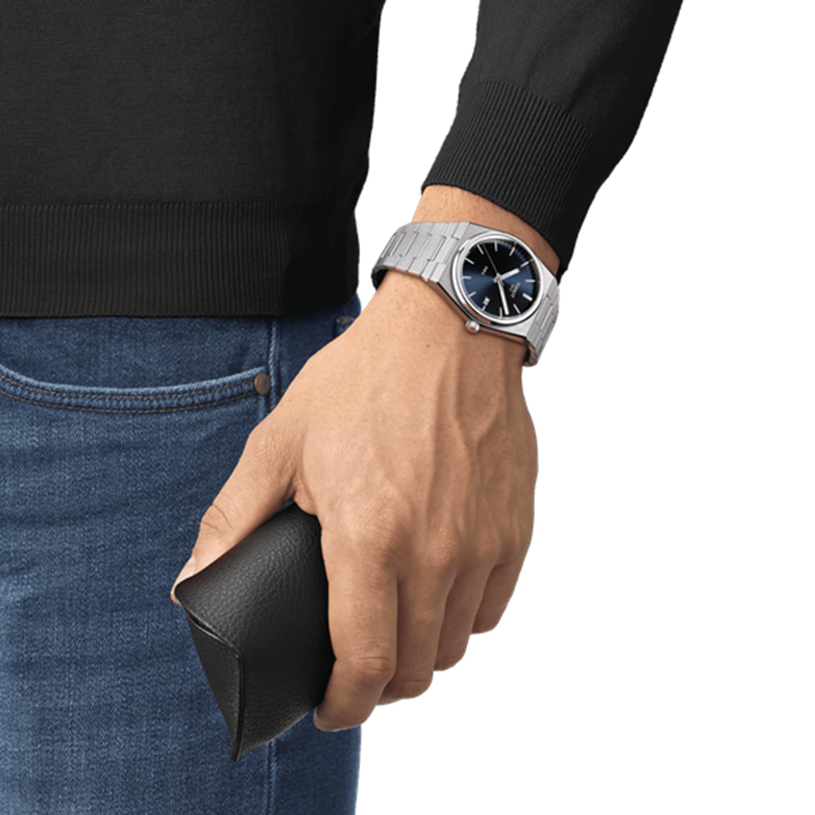 Replica Tissot T-Classic PRX 39.5mm Mens details Blue T1374101104100 5 Replica Tissot T-Classic PRX 39.5mm Mens details Blue T1374101104100