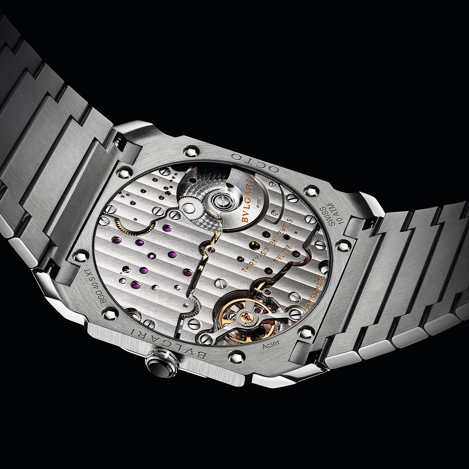 Replica Bvlgari Octo Finissimo 40mm Black Dial Automatic Stainless Steel Mens details 103297 5 Replica Bvlgari Octo Finissimo 40mm Black Dial Automatic Stainless Steel Mens details 103297