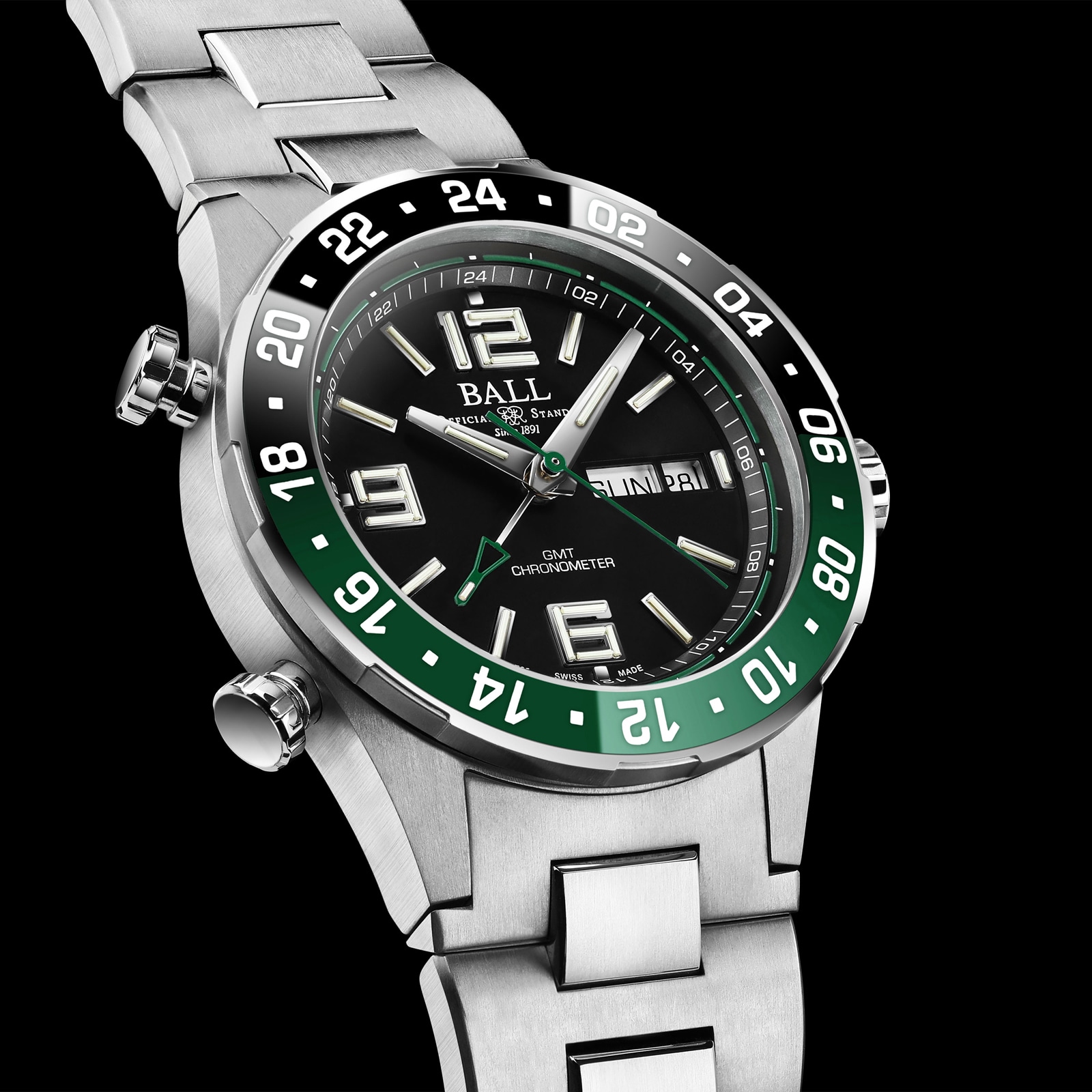 Replica BALL Roadmaster Marine GMT Ceramic Limited Edition 40mm Mens details Green DG3030B-S2C-GR 5 Replica BALL Roadmaster Marine GMT Ceramic Limited Edition 40mm Mens details Green DG3030B-S2C-GR