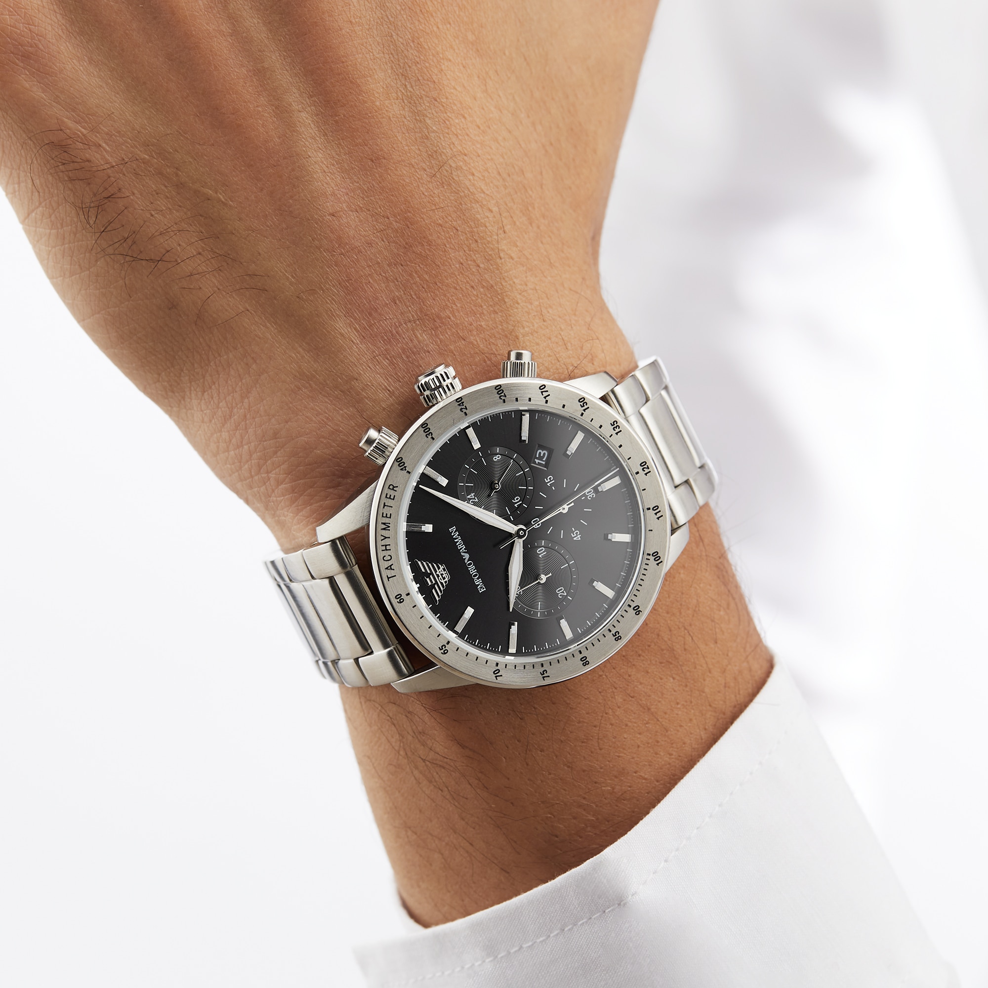 Replica Emporio Armani Stainless Steel Gents details AR11241