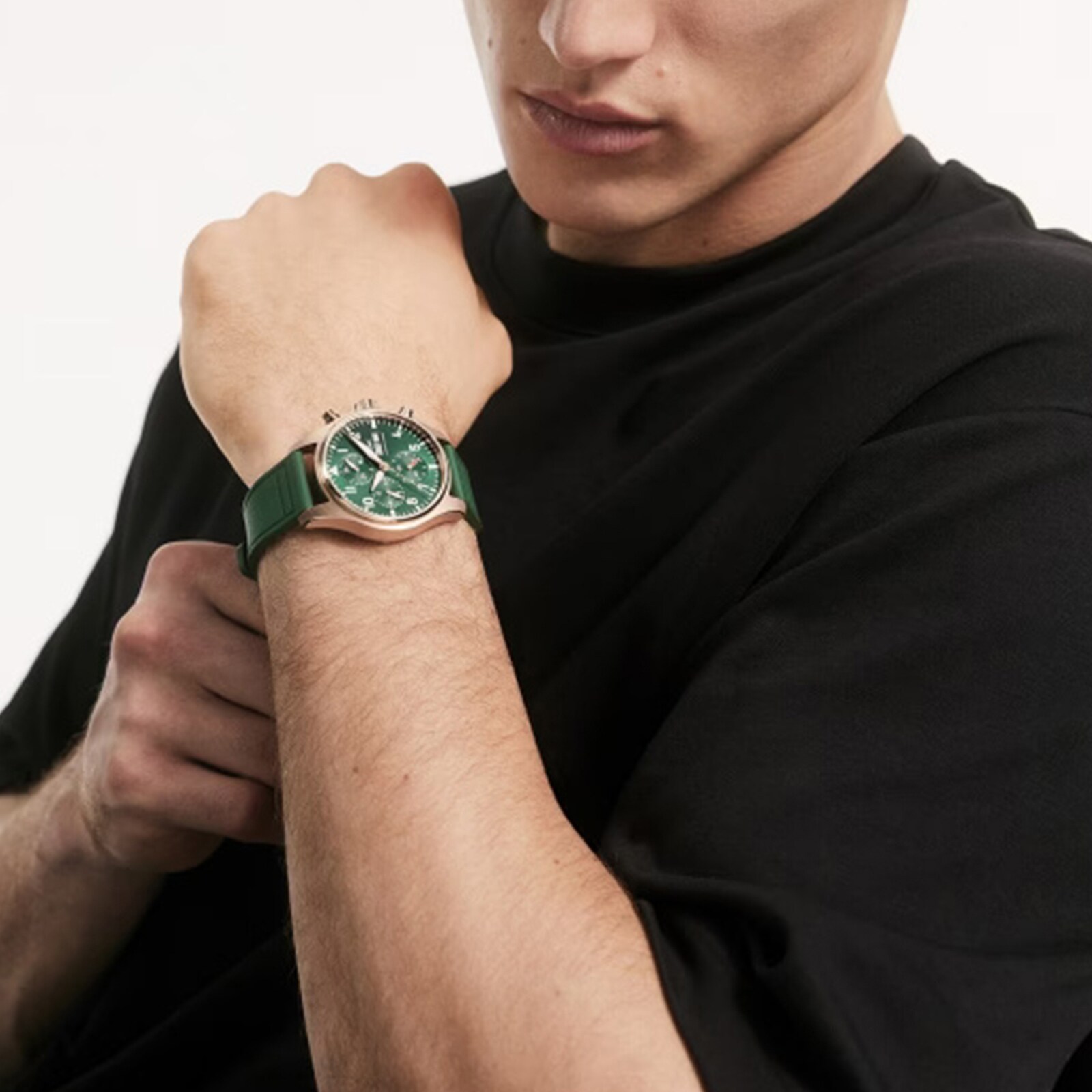 Replica IWC Pilot Chronograph 41mm Mens details Green IW388110