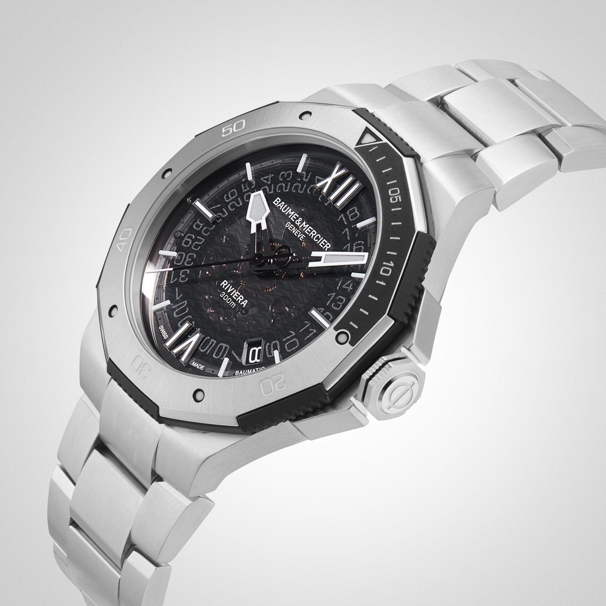 Replica Baume & Mercier Riviera 42mm Mens details Black BM0A10717 5 Replica Baume & Mercier Riviera 42mm Mens details Black BM0A10717