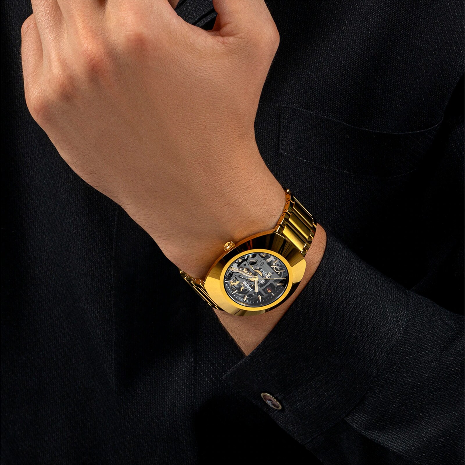 Replica Rado DiaStar Original Skeleton 38mm Unisex details R12164153