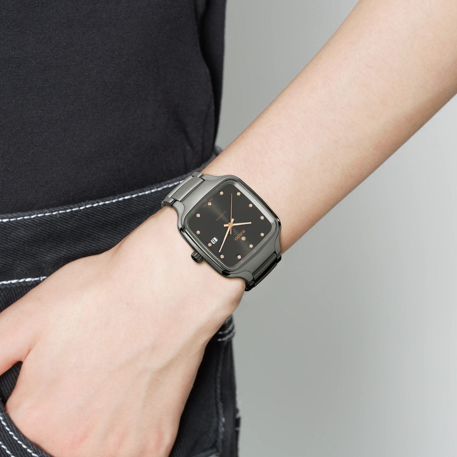 Replica Rado True Square Automatic Diamonds 38mm Mens details R27077702 5 Replica Rado True Square Automatic Diamonds 38mm Mens details R27077702