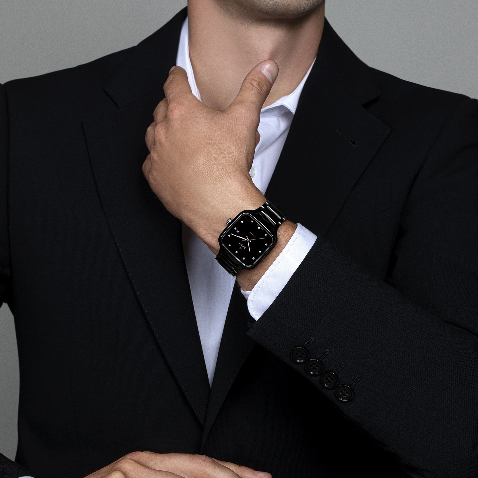 Replica Rado True Square Automatic Diamonds 38mm Mens details R27078702