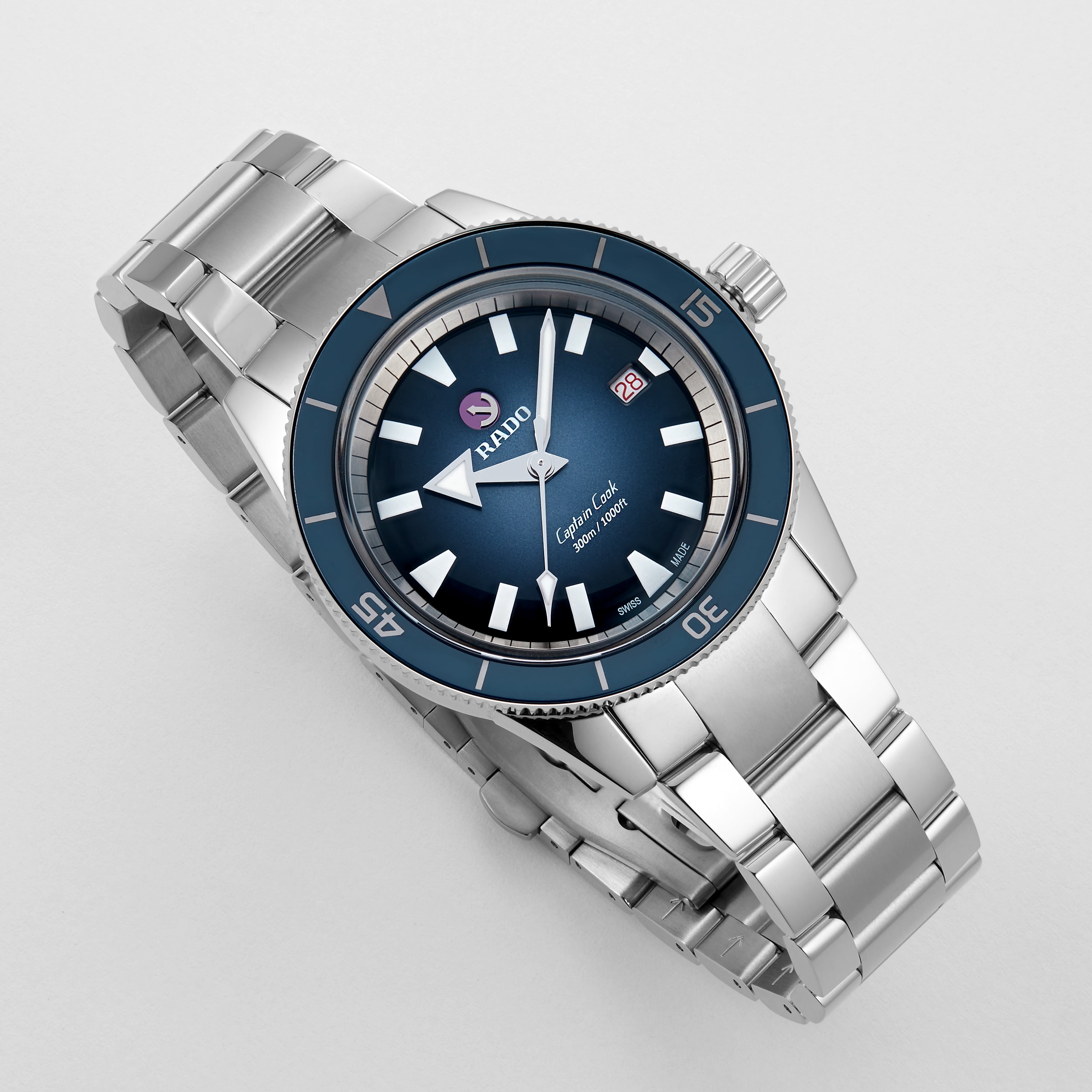 Replica Rado Captain Cook Blue Automatic Mens details R32105203