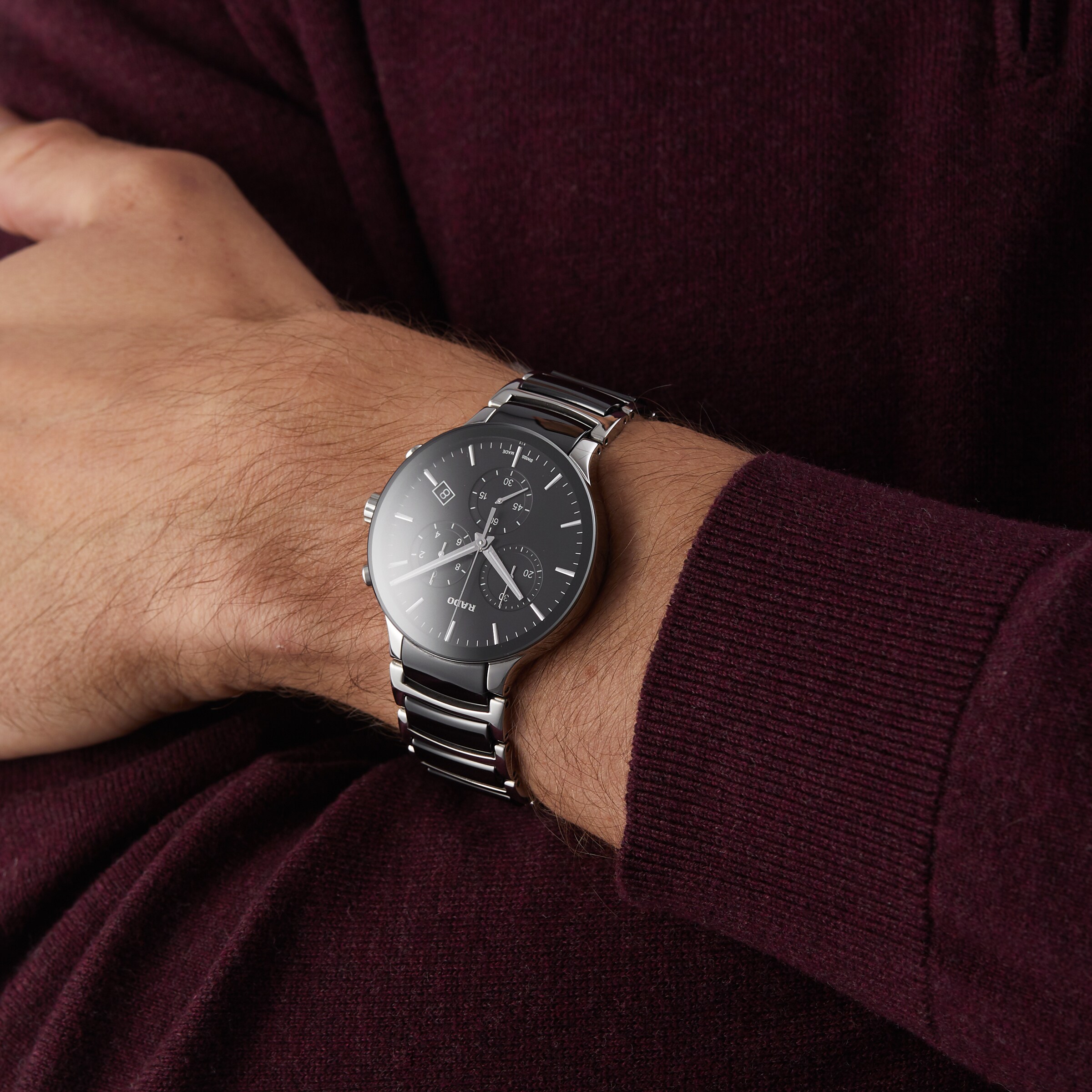 Replica Rado Centrix 44mm Mens details R30130152 5 Replica Rado Centrix 44mm Mens details R30130152