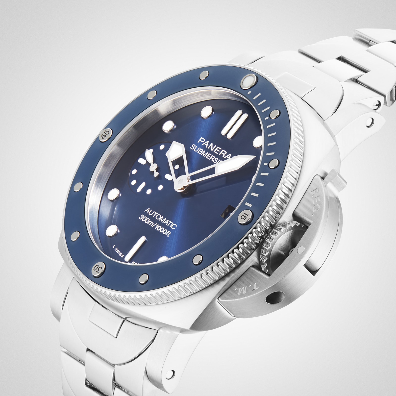 Replica Panerai Submersible Blu Notte 42mm Mens details PAM02068