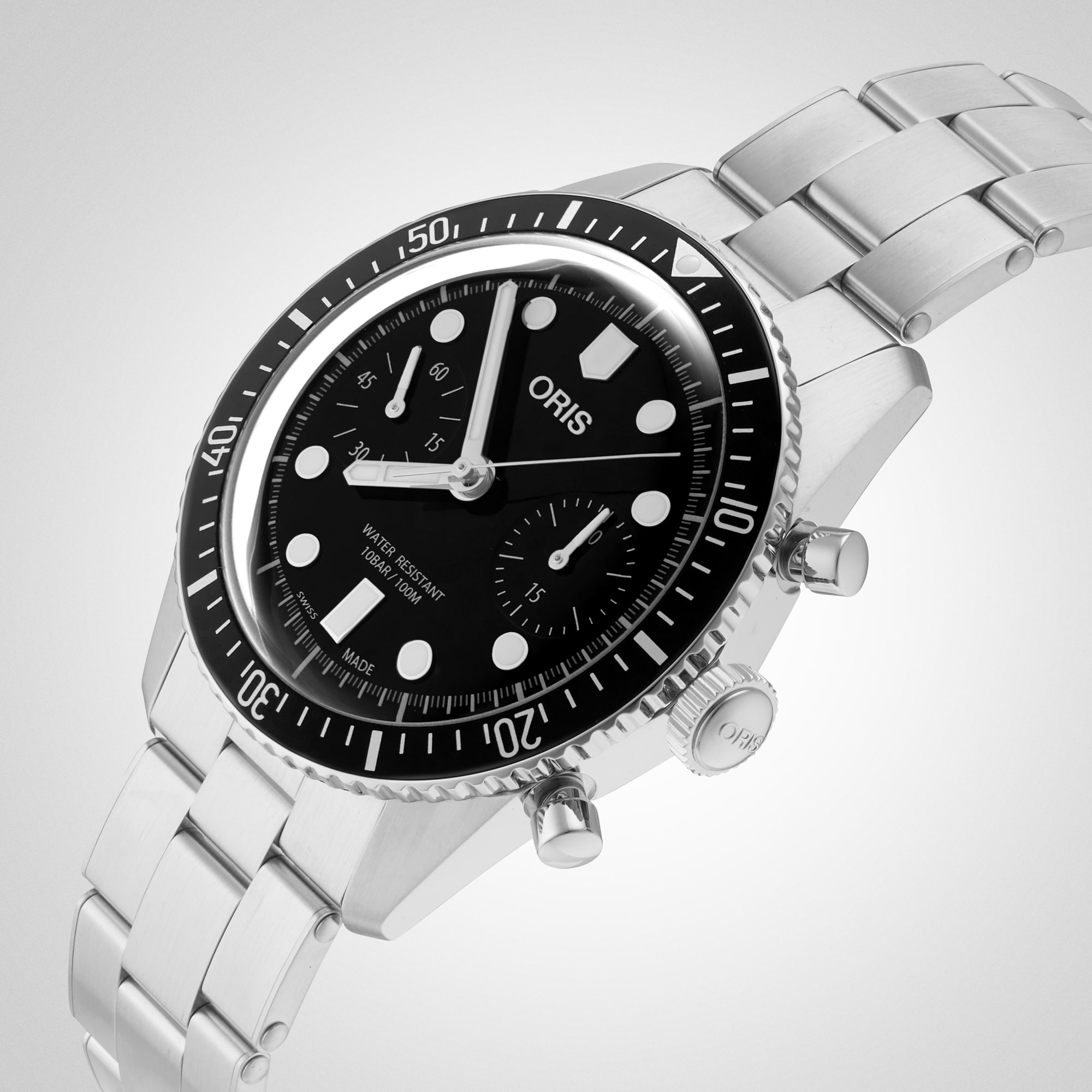 Replica Oris Divers Sixty Five Chronograph 40mm Mens details Black Stainless Steel 01 771 7791 4054-07 8 20 18 5 Replica Oris Divers Sixty Five Chronograph 40mm Mens details Black Stainless Steel 01 771 7791 4054-07 8 20 18