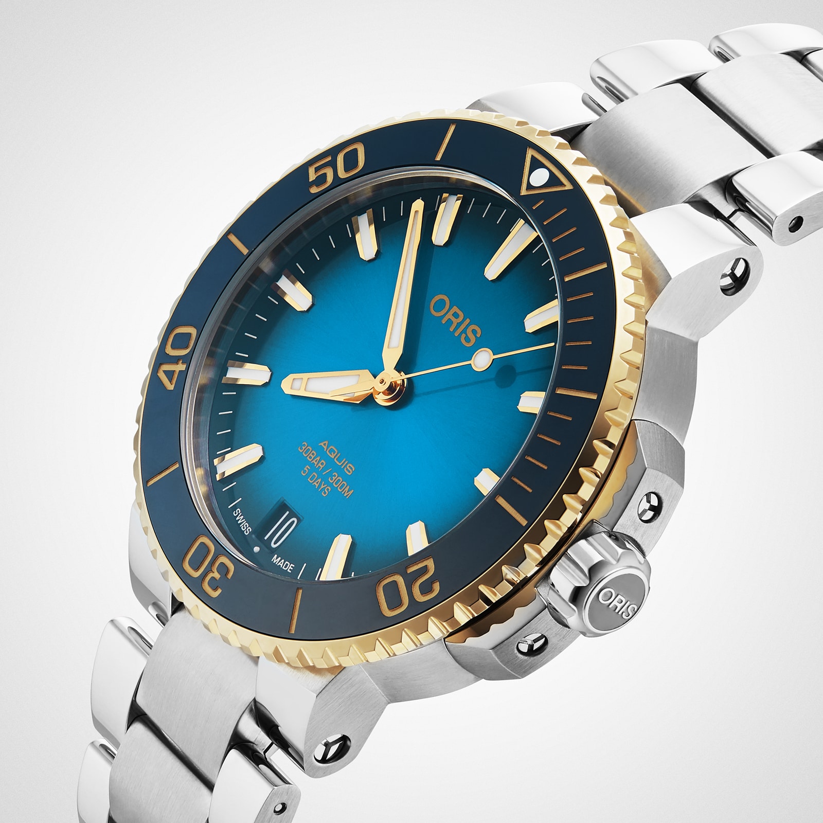 Replica Oris Aquis Date Calibre 400 41.5mm Mens details Blue 01 400 7769 6355-07 8 22 09PEB