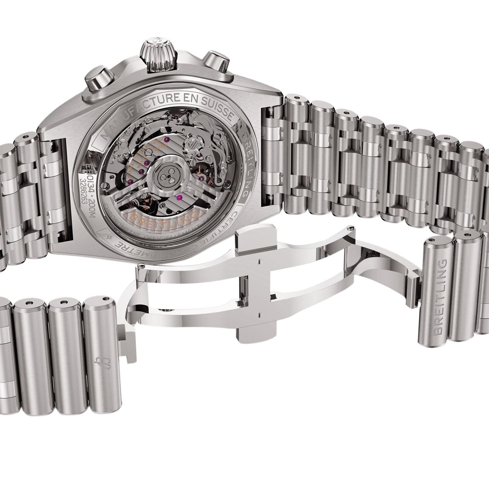 Replica Breitling Chronomat B01 42mm Mens details Grey Stainless Steel EB0134101M1E1 5 Replica Breitling Chronomat B01 42mm Mens details Grey Stainless Steel EB0134101M1E1