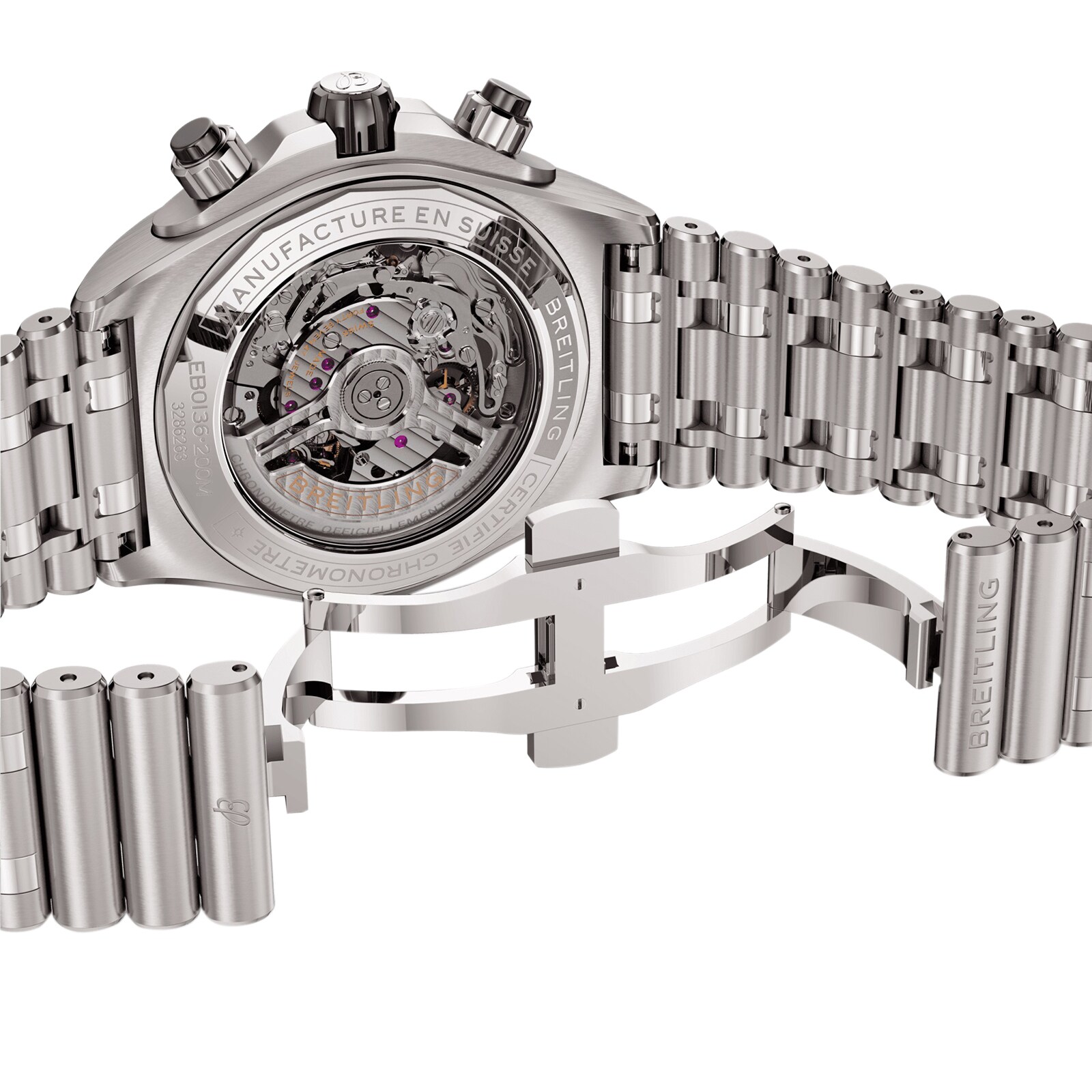 Replica Breitling Super Chronomat B01 44mm Mens details Grey Stainless Steel EB0136251M1E1 5 Replica Breitling Super Chronomat B01 44mm Mens details Grey Stainless Steel EB0136251M1E1