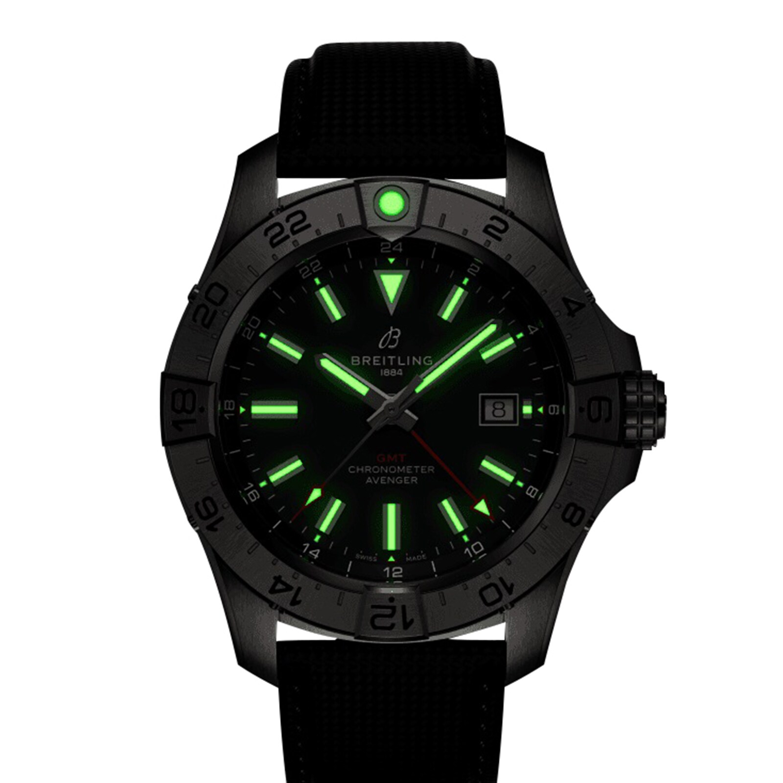 Replica Breitling Avenger Automatic GMT 44mm Mens details Black Leather A32320101B1X1 5 Replica Breitling Avenger Automatic GMT 44mm Mens details Black Leather A32320101B1X1