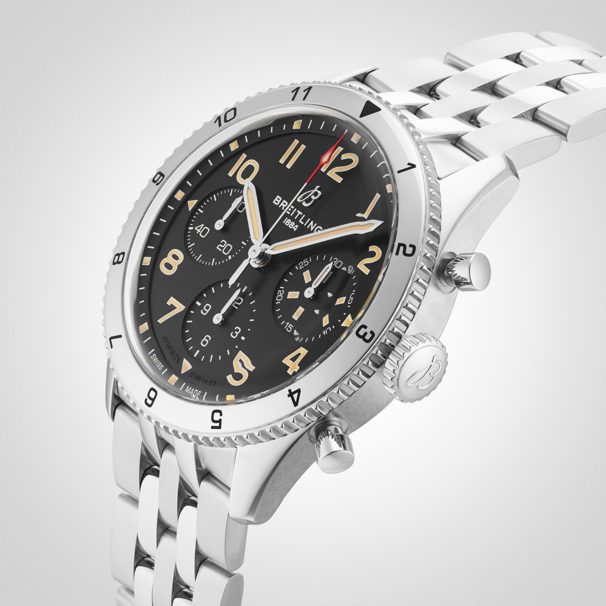 Replica Breitling Classic AVI Chronograph 42 P-51 Mustang Stainless Steel details A233803A1B1A1 5 Replica Breitling Classic AVI Chronograph 42 P-51 Mustang Stainless Steel details A233803A1B1A1