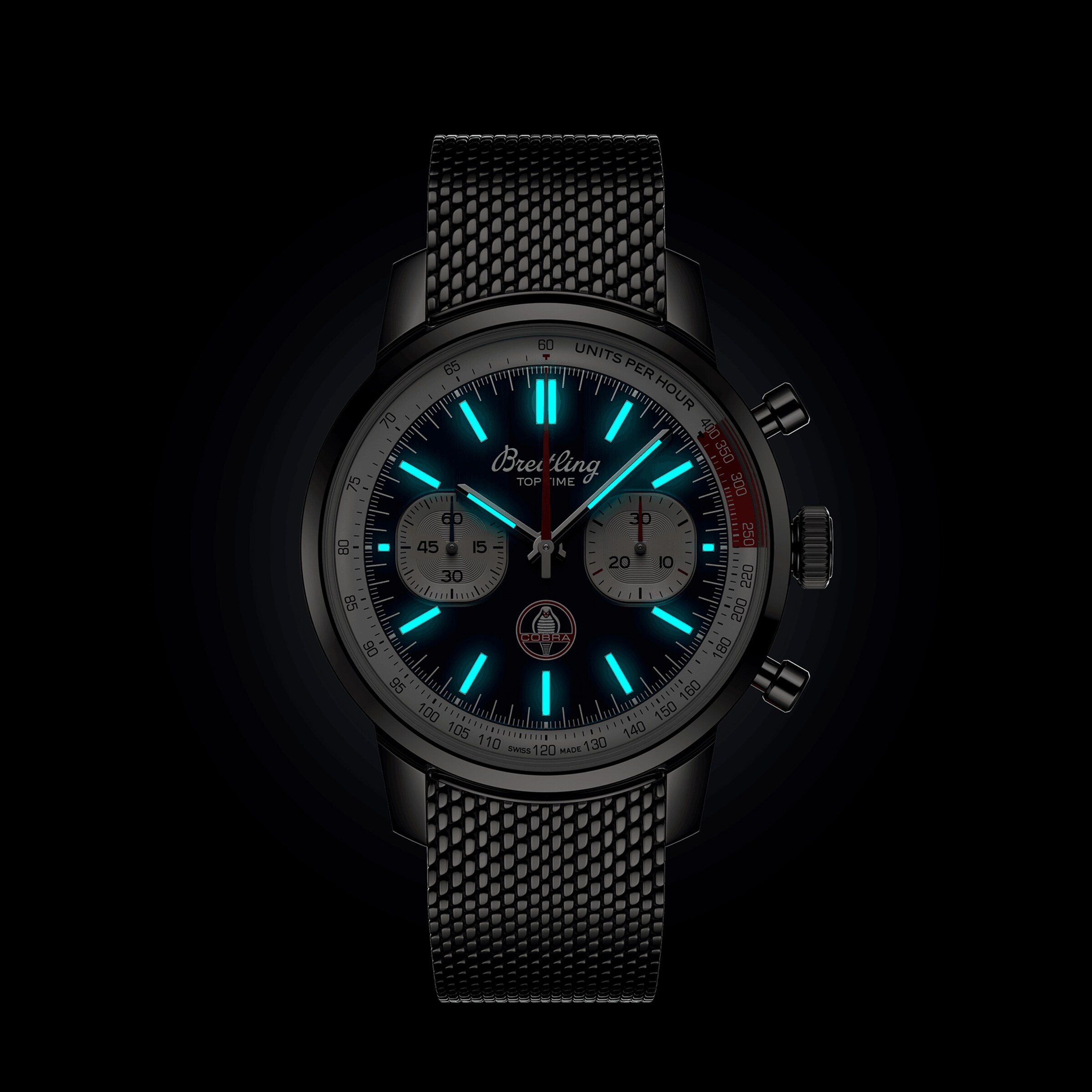 Replica Breitling Top Time B01 Classic Cars Shelby Cobra 41mm Mens details Mesh Strap AB01763A1C1A1 5 Replica Breitling Top Time B01 Classic Cars Shelby Cobra 41mm Mens details Mesh Strap AB01763A1C1A1