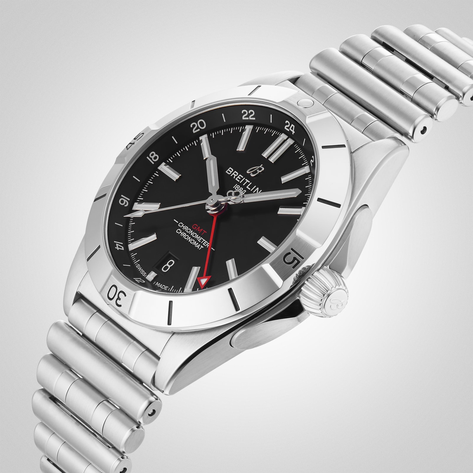 Replica Breitling Chronomat Automatic GMT 40 Stainless Steel details A32398101B1A1 5 Replica Breitling Chronomat Automatic GMT 40 Stainless Steel details A32398101B1A1