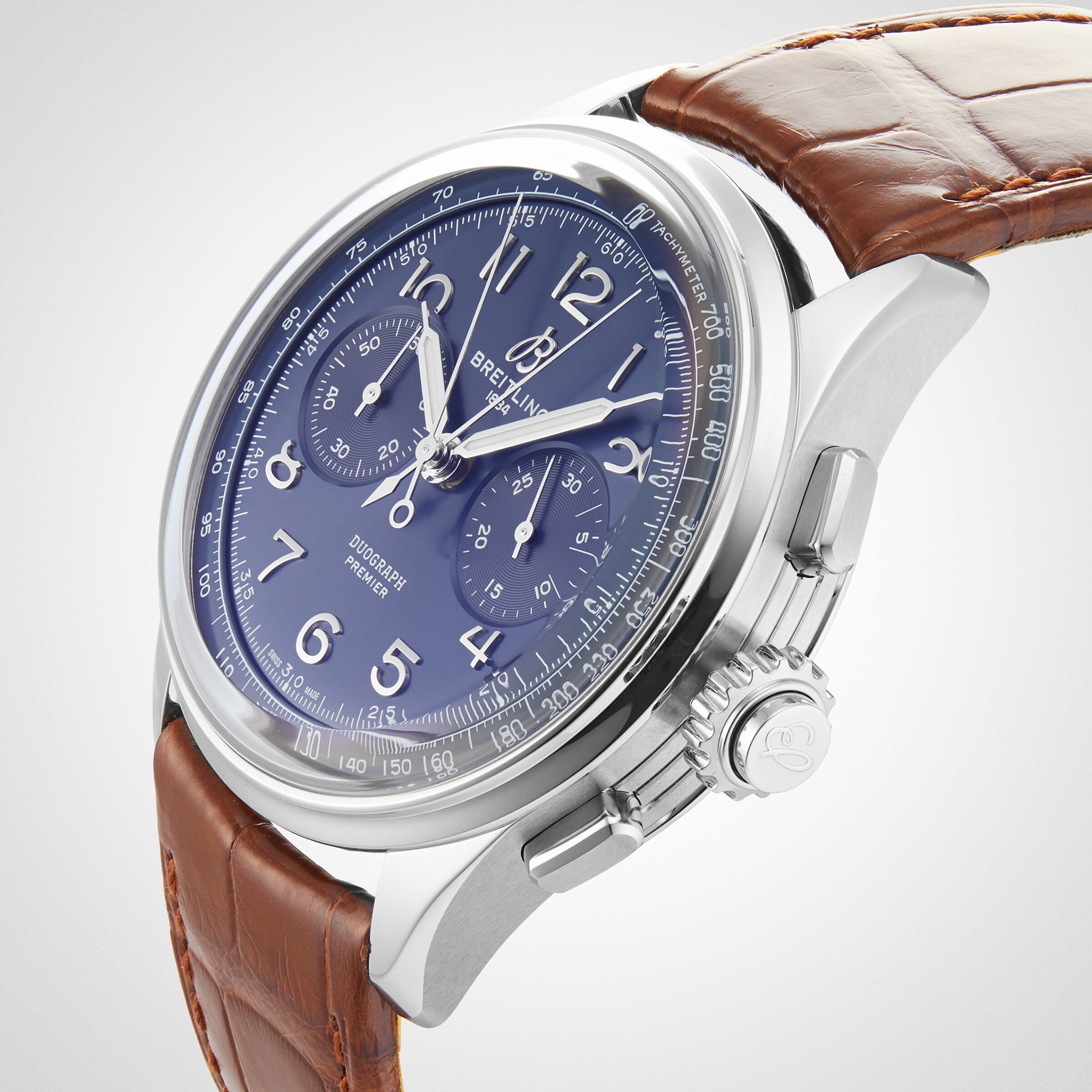 Replica Breitling Premier B15 Duograph 42 Leather Strap details AB1510171C1P1