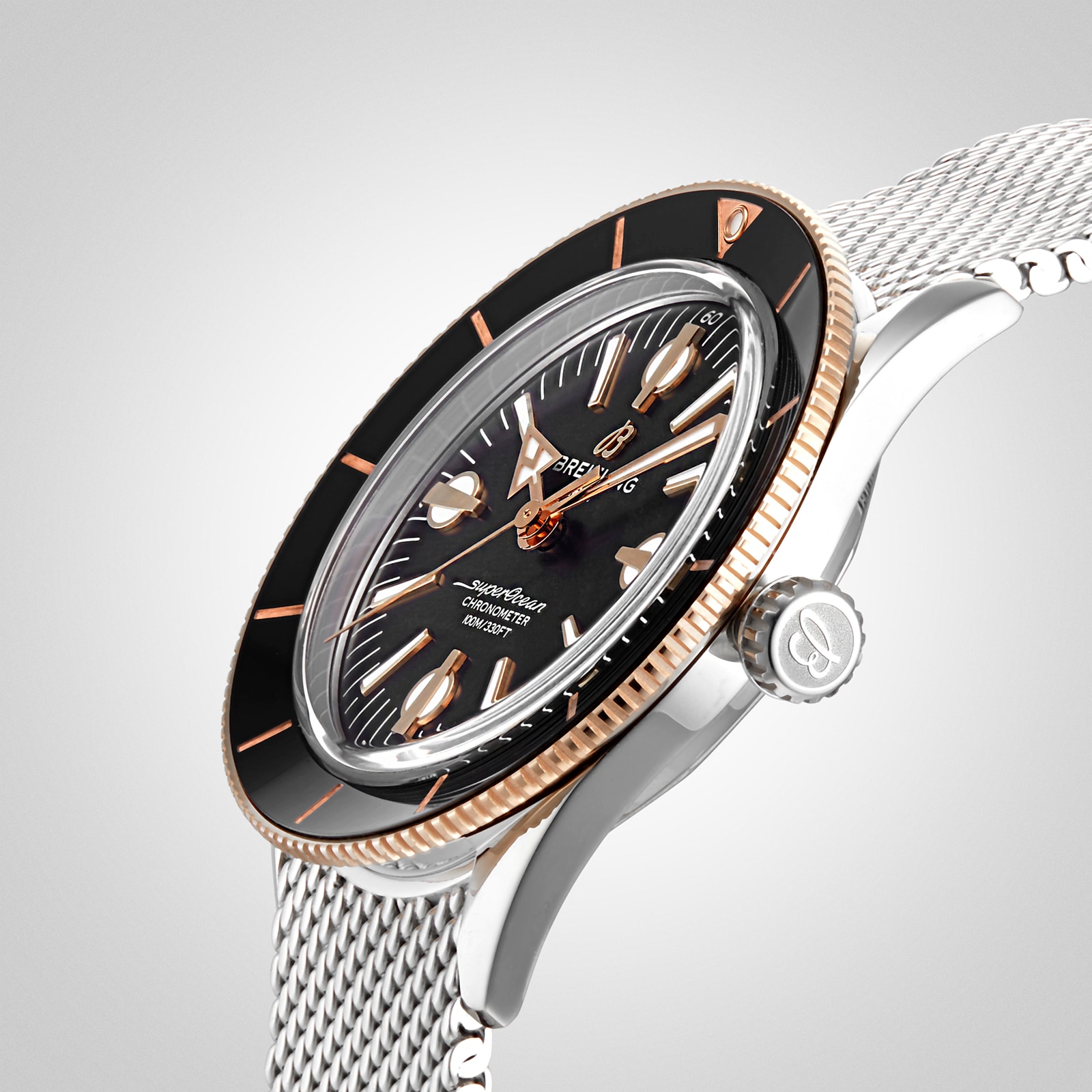 Replica Breitling Superocean Heritage '57 Stainless Steel 18k Red Gold details U10370121B1A1 5 Replica Breitling Superocean Heritage '57 Stainless Steel 18k Red Gold details U10370121B1A1