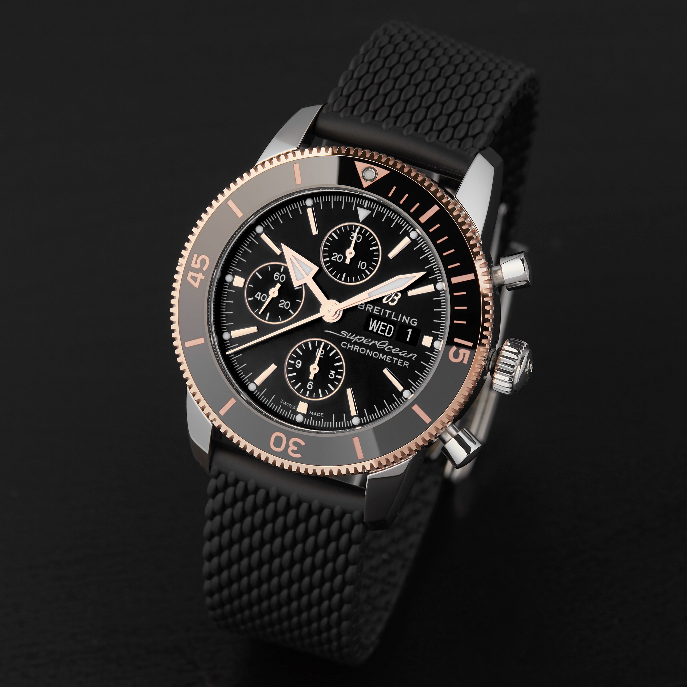 Replica Breitling Superocean Heritage Chronograph 44 Rubber Strap details U13313121B1S1 5 Replica Breitling Superocean Heritage Chronograph 44 Rubber Strap details U13313121B1S1