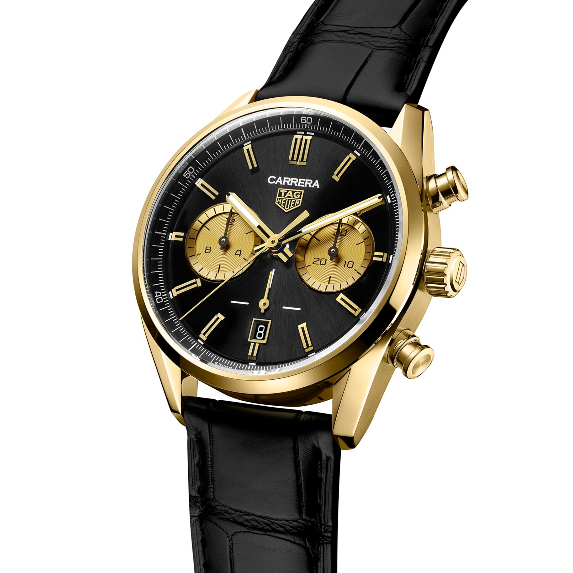 Replica TAG Heuer Gold Carrera Chronograph 42mm CBN2044.FC8313