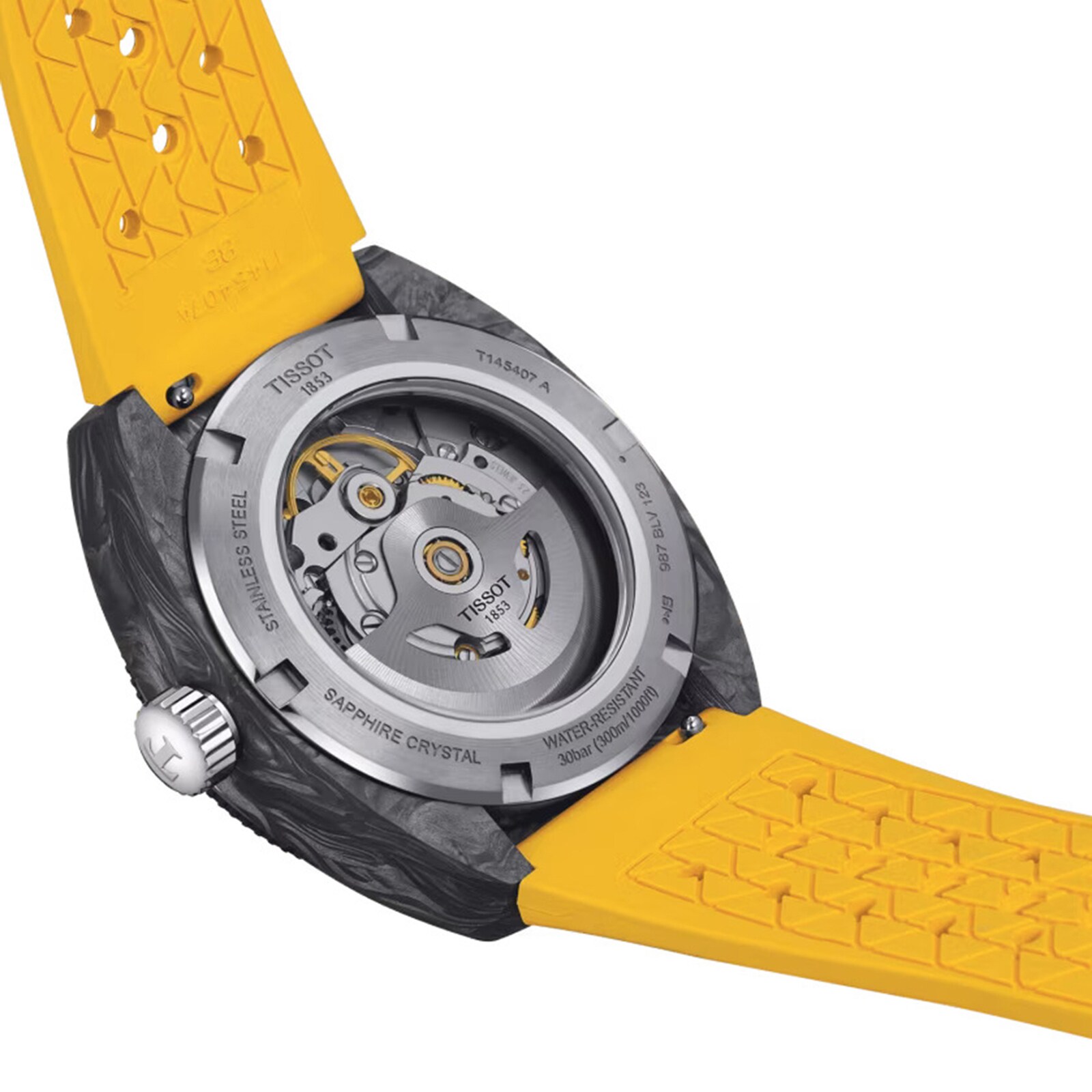 Replica Tissot T-Sport Sideral S Yellow Strap details T1454079705700 5 Replica Tissot T-Sport Sideral S Yellow Strap details T1454079705700