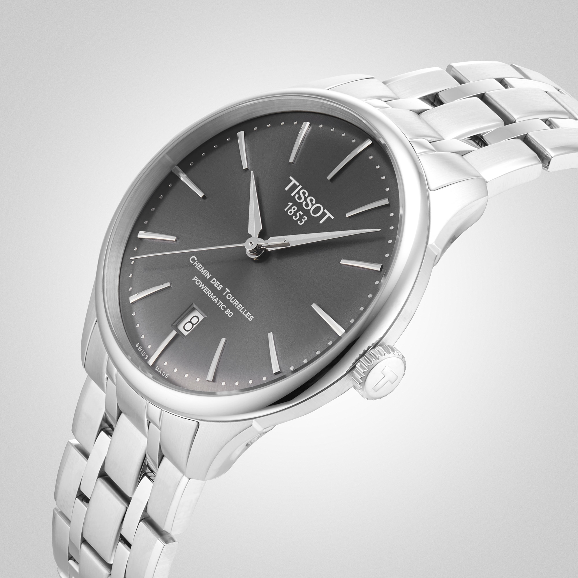 Replica Tissot Chemin Des Tourelles Powermatic 80 39mm Mens details - Black T1398071106100 5 Replica Tissot Chemin Des Tourelles Powermatic 80 39mm Mens details - Black T1398071106100