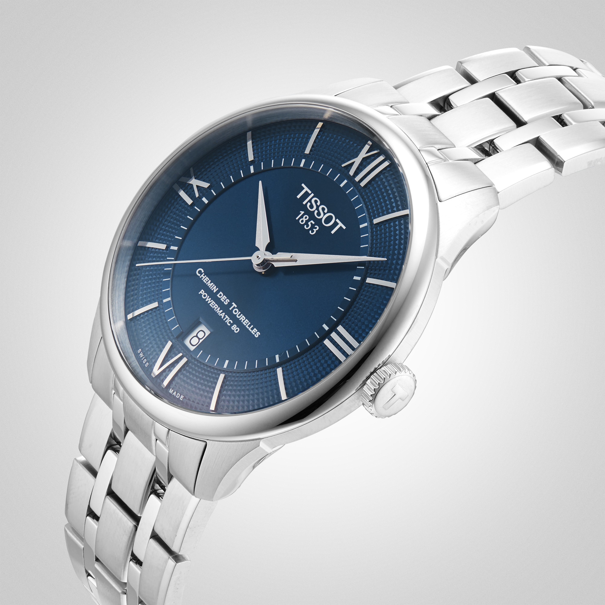 Replica Tissot Chemin Des Tourelles Powermatic 80 39mm Mens details - Blue T1398071104800 5 Replica Tissot Chemin Des Tourelles Powermatic 80 39mm Mens details - Blue T1398071104800