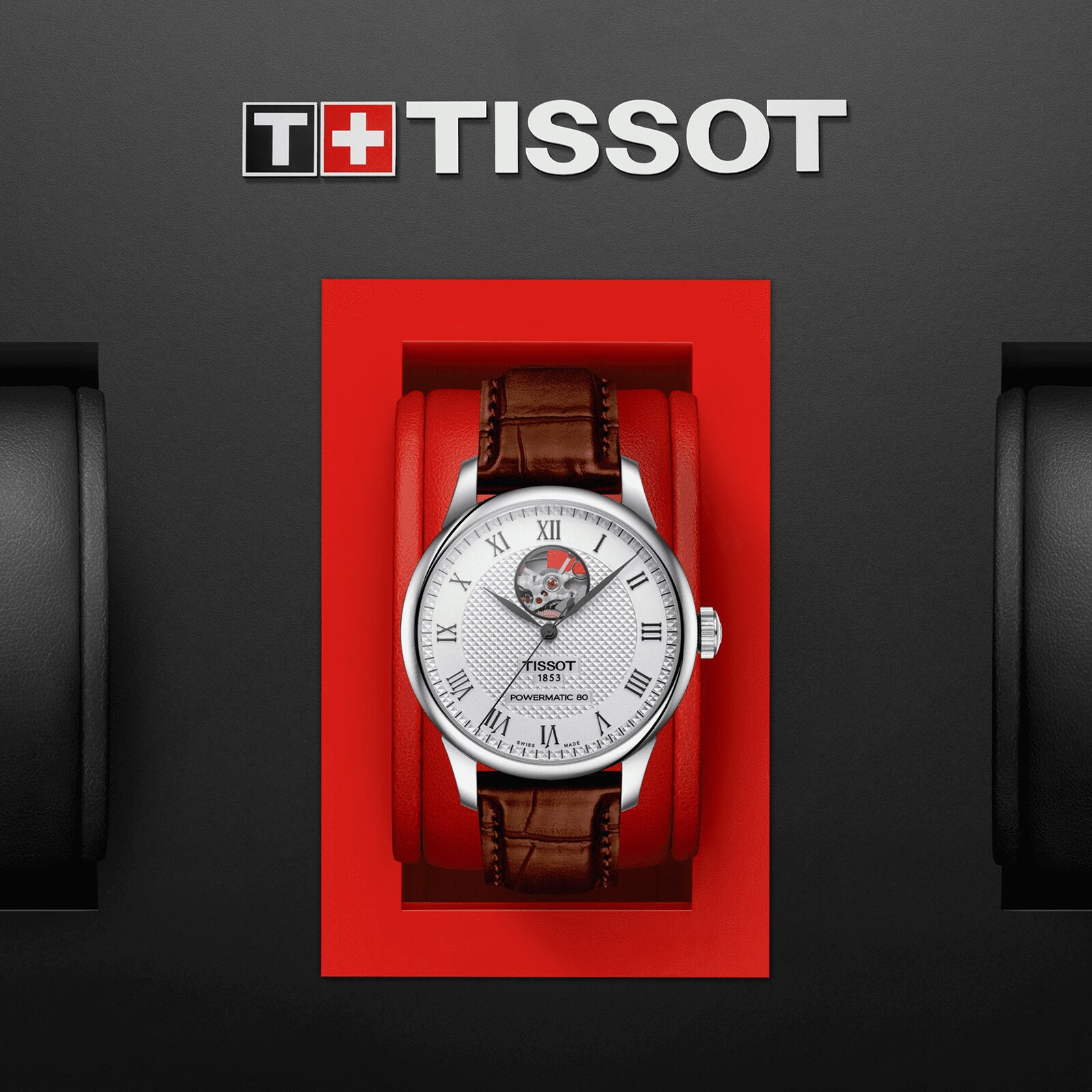 Replica Tissot T-Classic Le Locle Powermatic 80 Open Heart 39mm Mens details T0064071603301