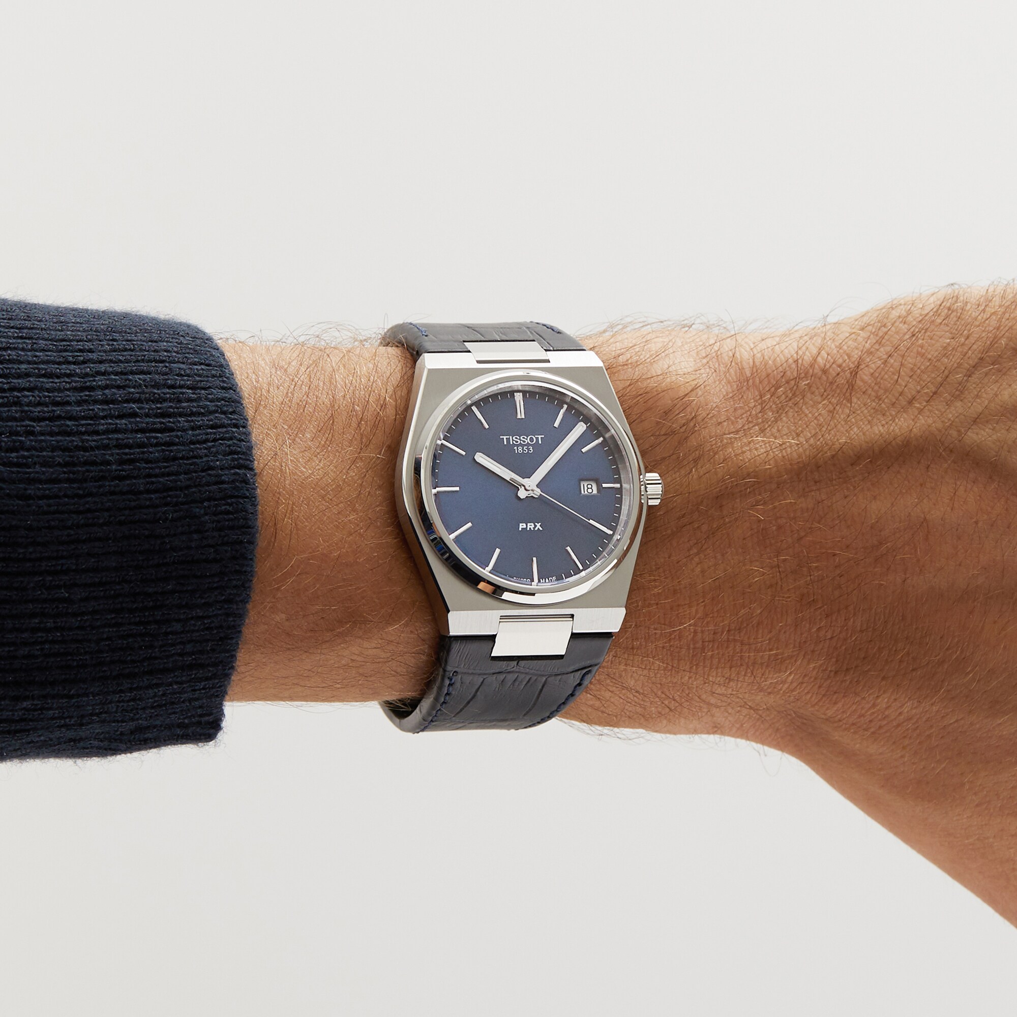 Replica Tissot T-Classic PRX 40mm Mens details Blue T1374101604100