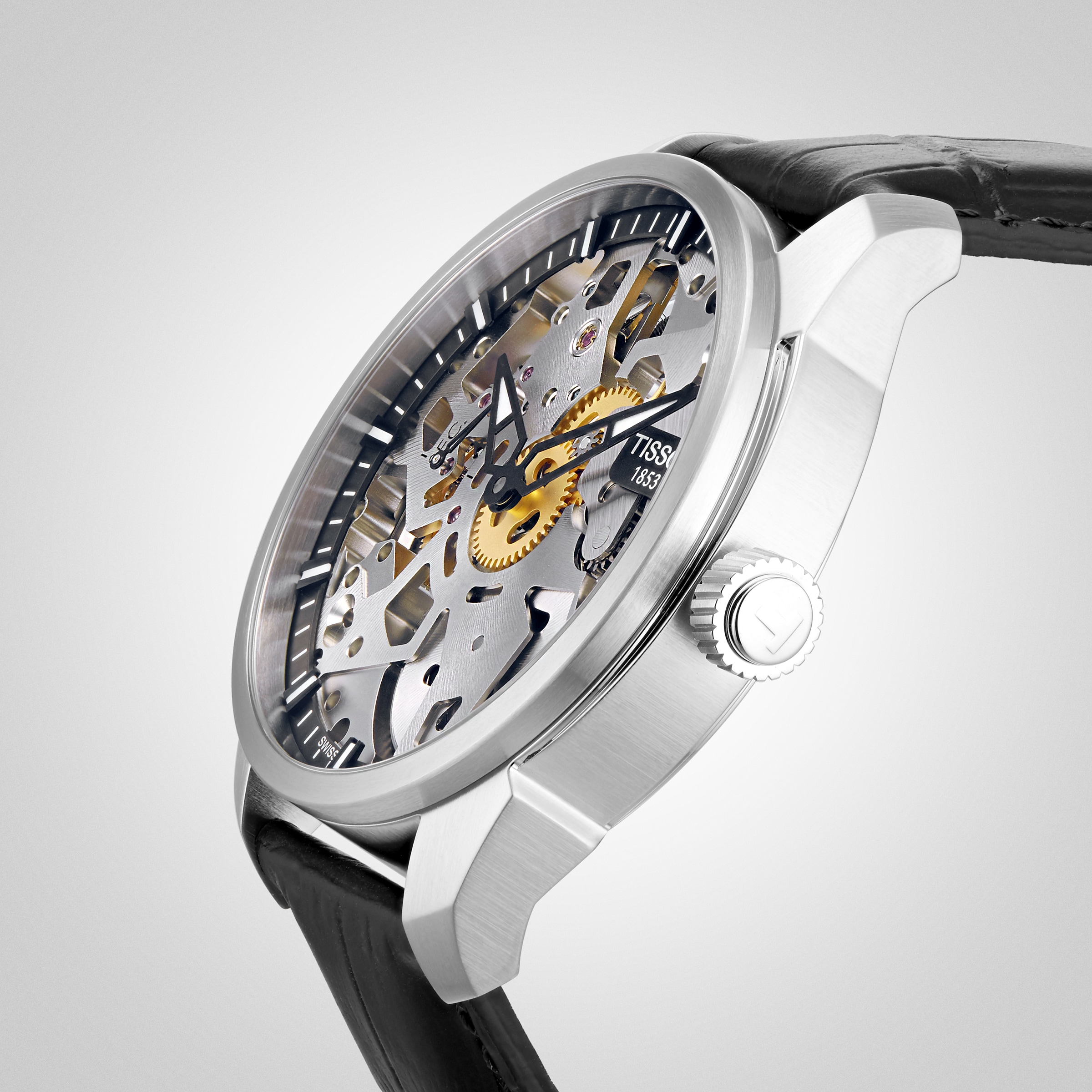 Replica Tissot Skeleton 43mm Mens details T0704051641100 5 Replica Tissot Skeleton 43mm Mens details T0704051641100