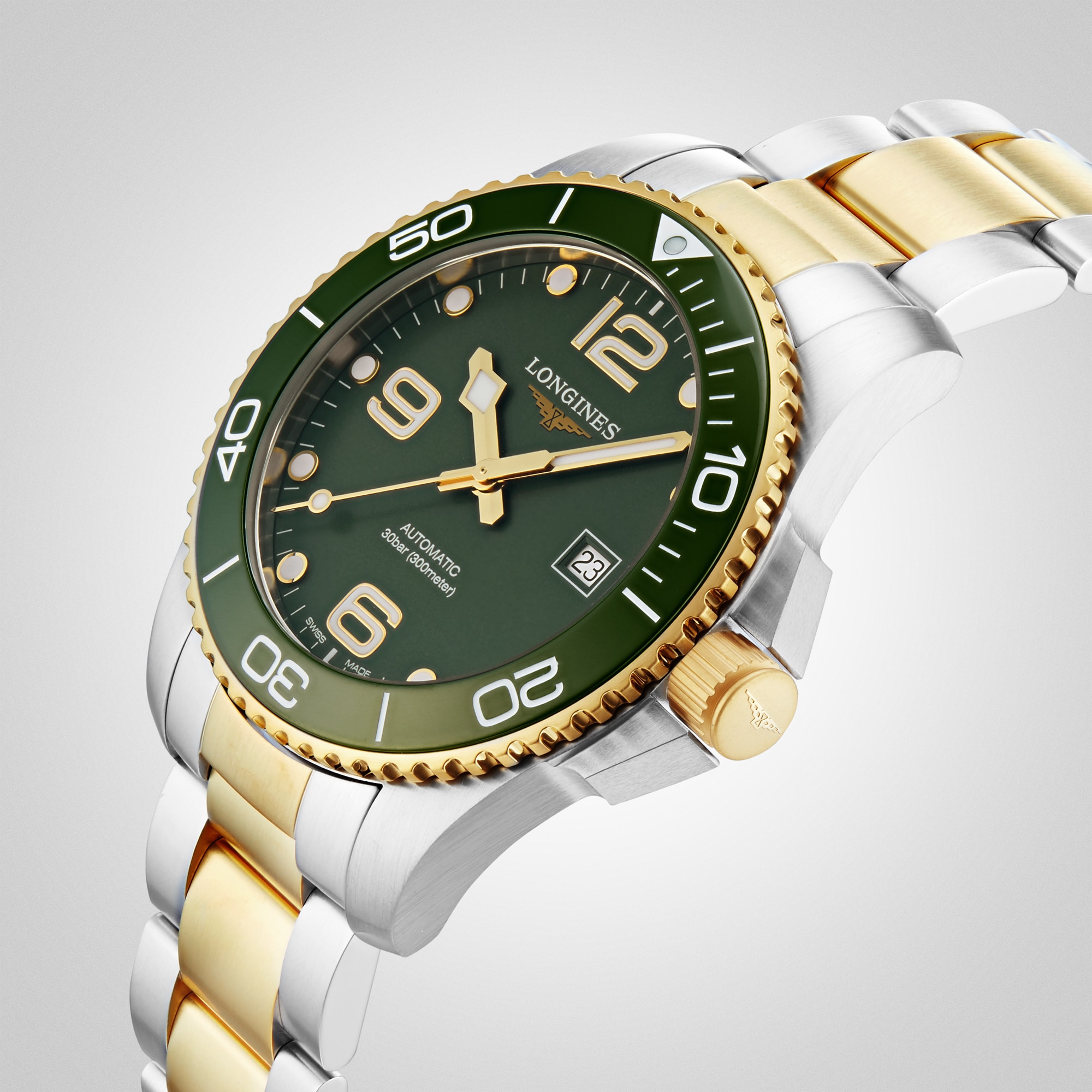 Replica Longines HydroConquest 43mm Mens details Green L37823067 5 Replica Longines HydroConquest 43mm Mens details Green L37823067