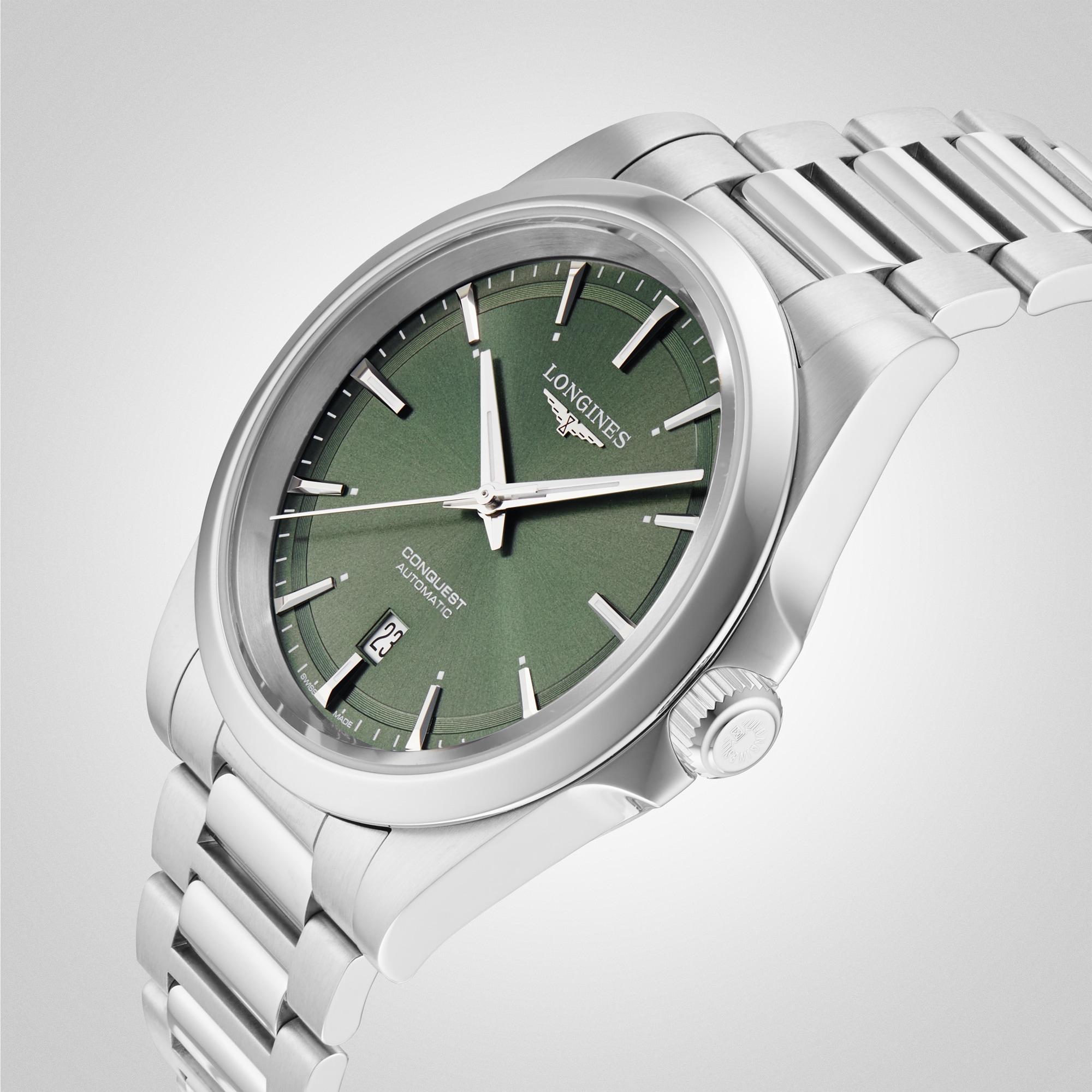 Replica Longines Conquest 41mm Mens details Green L38304026